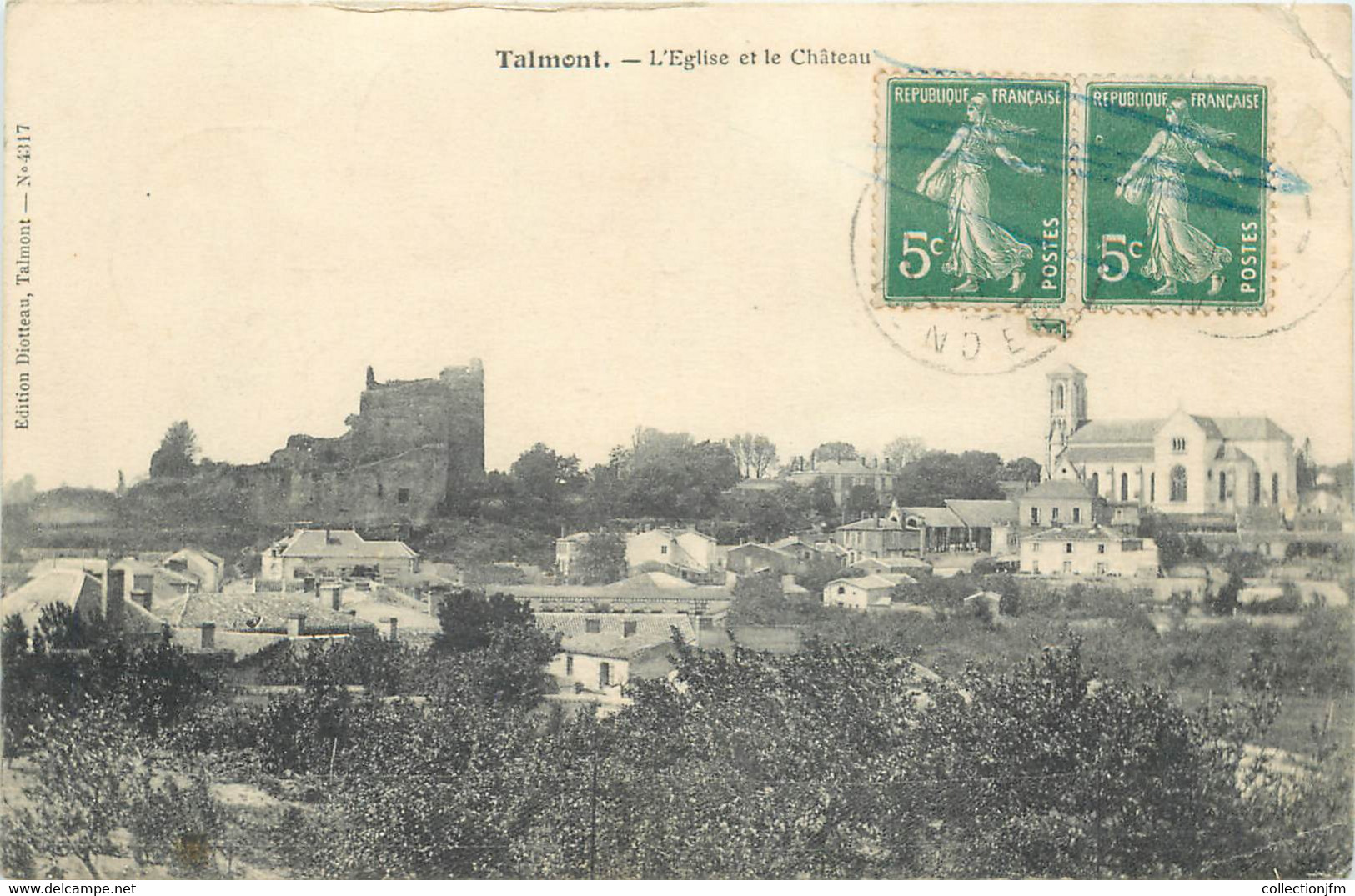 CPA FRANCE 85 "Talmont, Le Chateau Et L'Eglise" - Talmont Saint Hilaire