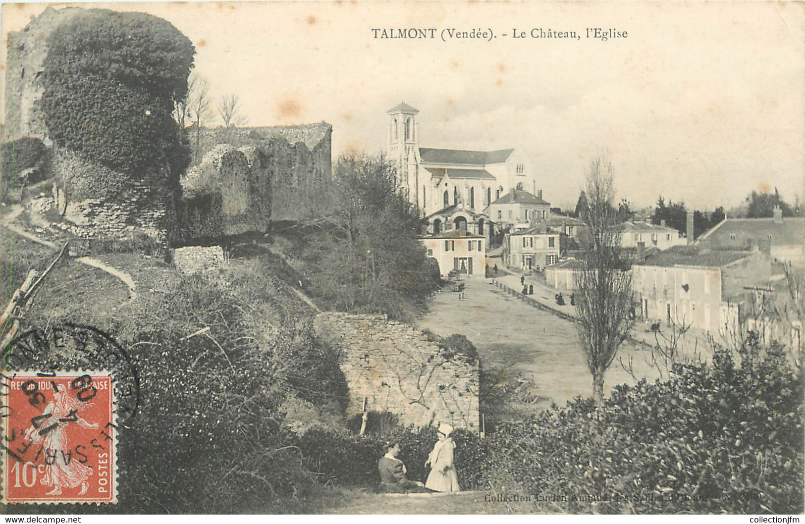 CPA FRANCE 85 "Talmont, Le Chateau Et L'Eglise" - Talmont Saint Hilaire