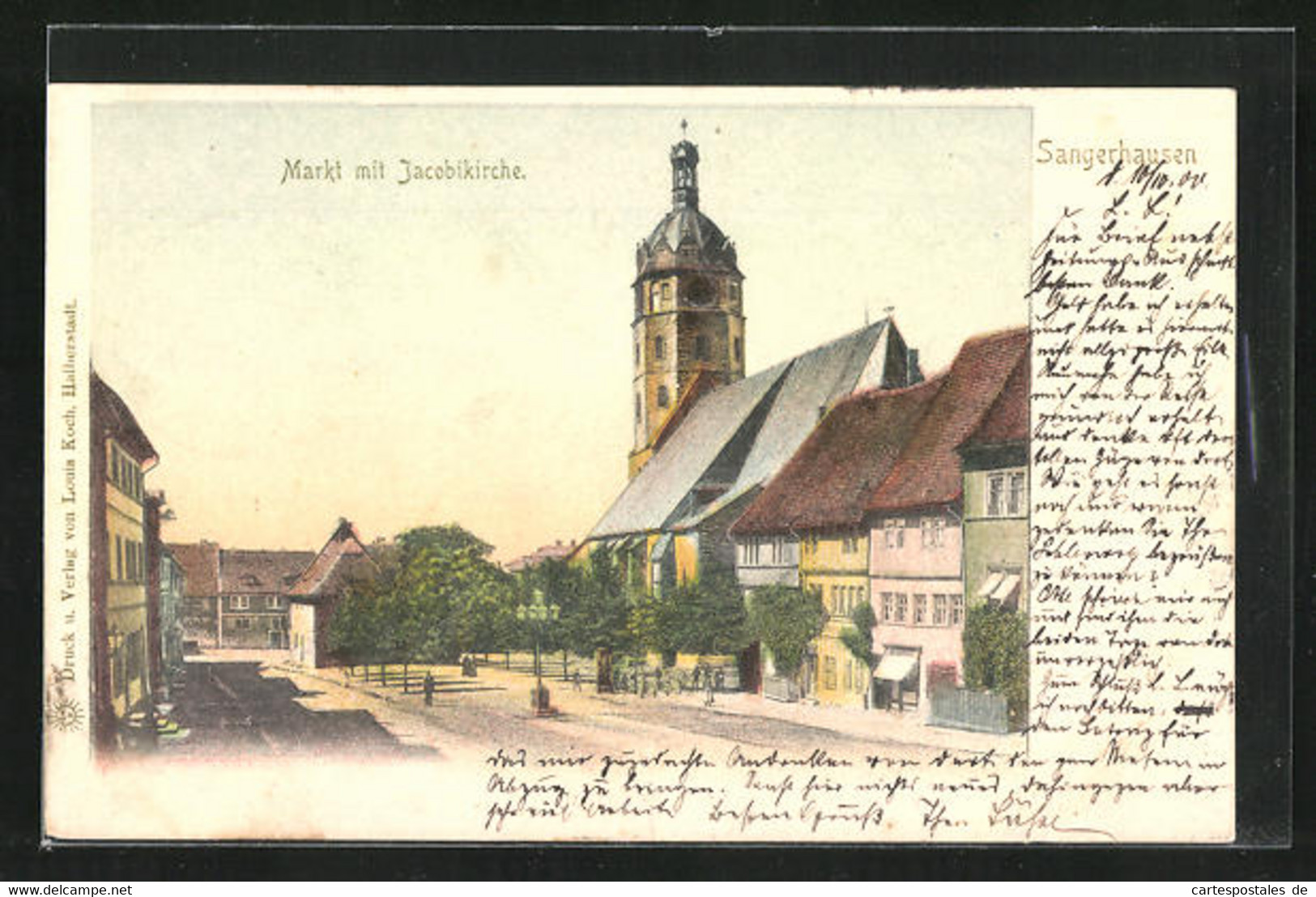 AK Sangerhausen, Strasse Am Markt Mit Jacobikirche - Sangerhausen