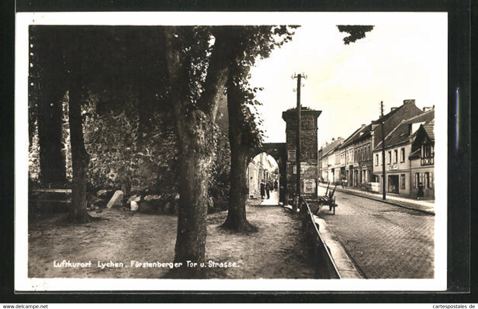 AK Lychen, Fürstenberger Tor Und Strasse - Lychen