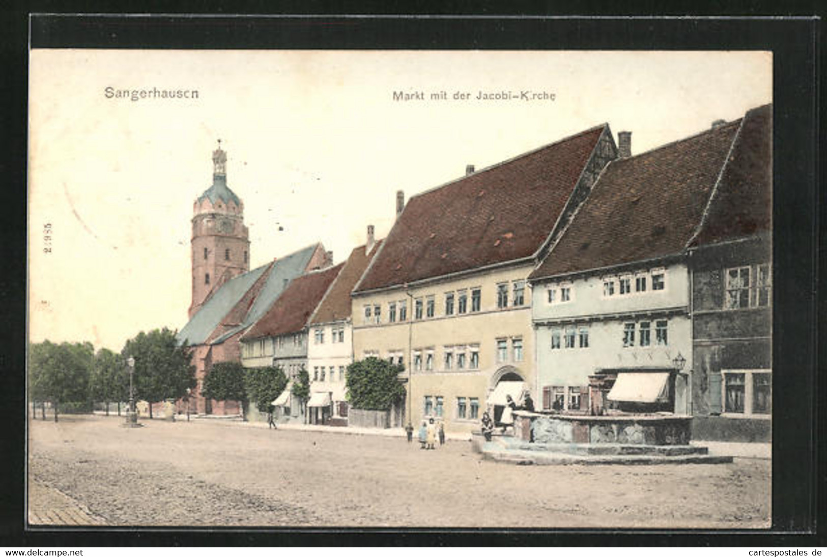 AK Sangerhausen, Strasse Am Markt Mit Jacobi-Kirche - Sangerhausen