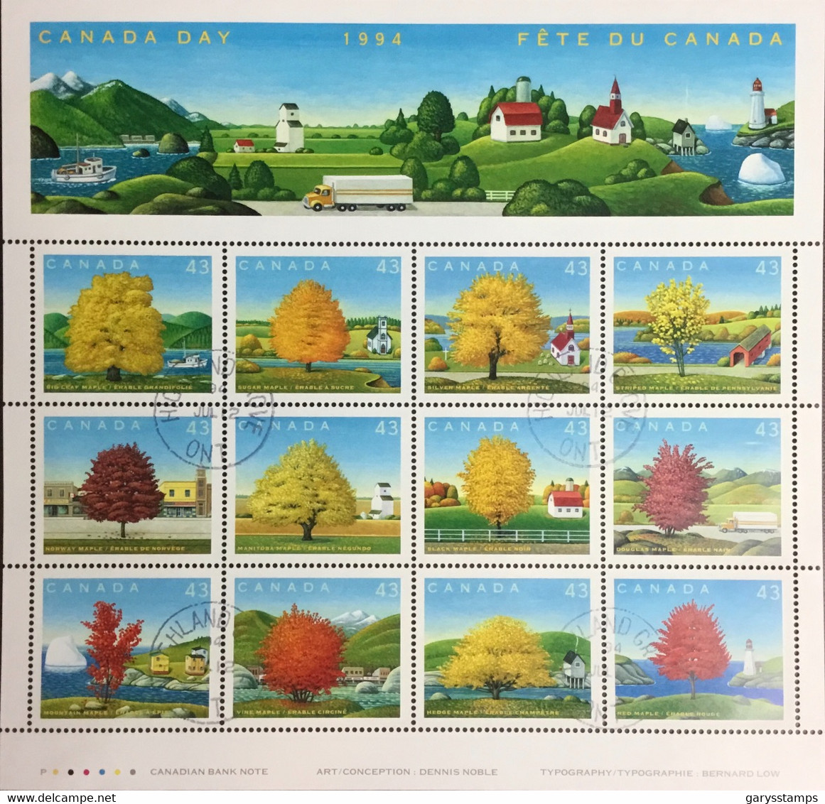 Canada 1994 Canada Day Maple Trees Sheetlet CTO MH - Trees