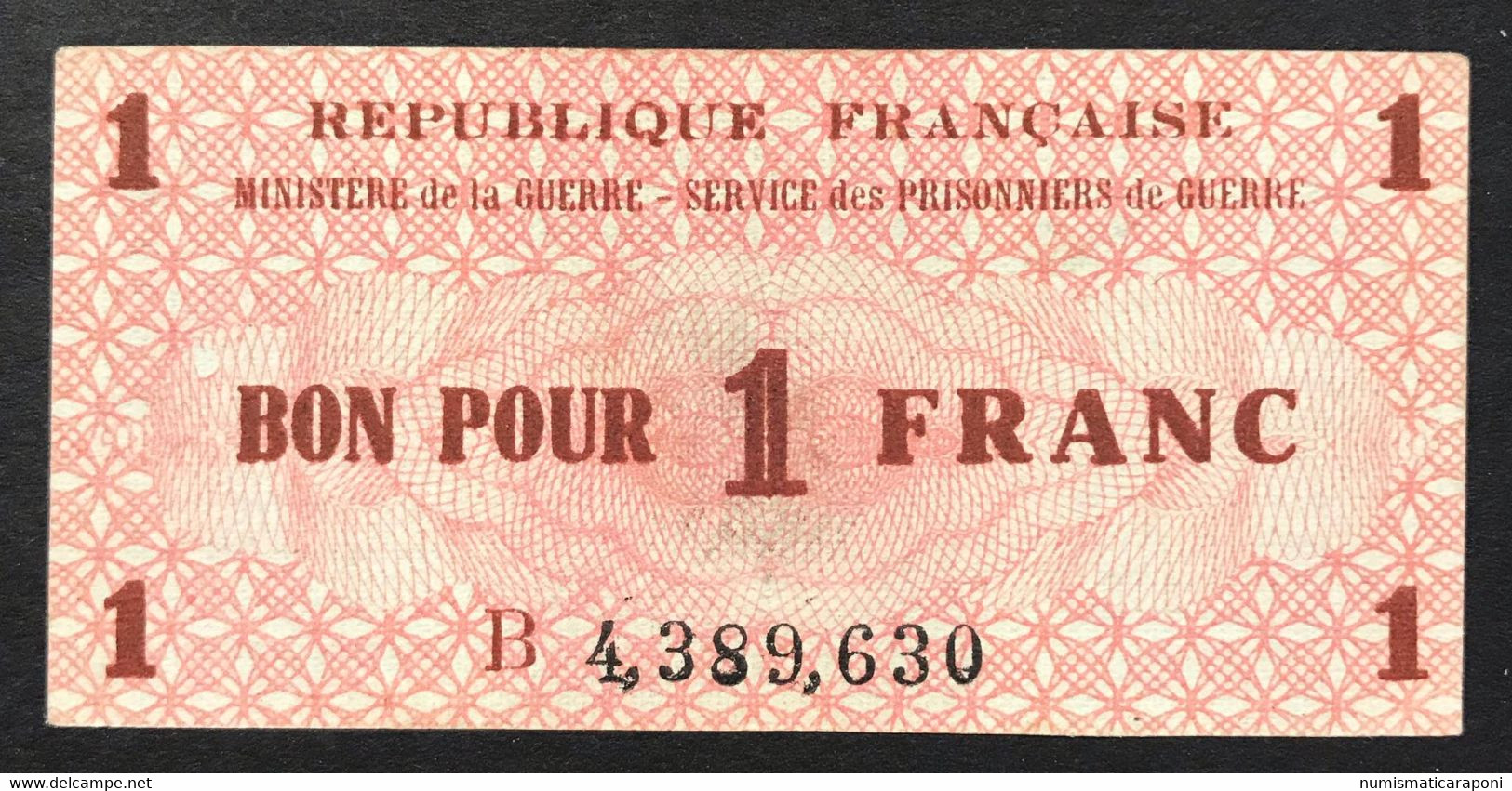 France Francia Service DES Prisonniers De Guerre  1945 1 Franco Franc Pow LOTTO 2683 - Non Classificati