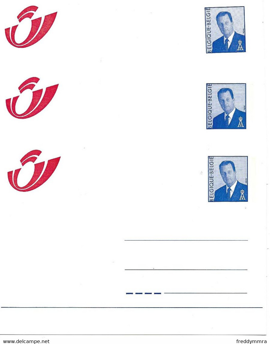 Belgique: Entiers Postaux ( Changement D'adresse - 3 Cartes En 3 Langues Nationales) - Addr. Chang.