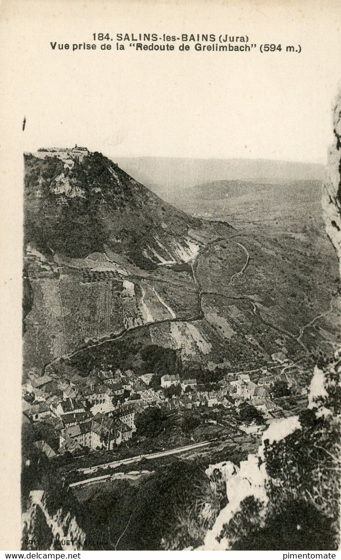 SALINS LES BAINS VUE PRISE DE LA REDOUTE DE GRELIMBACH - Sonstige & Ohne Zuordnung