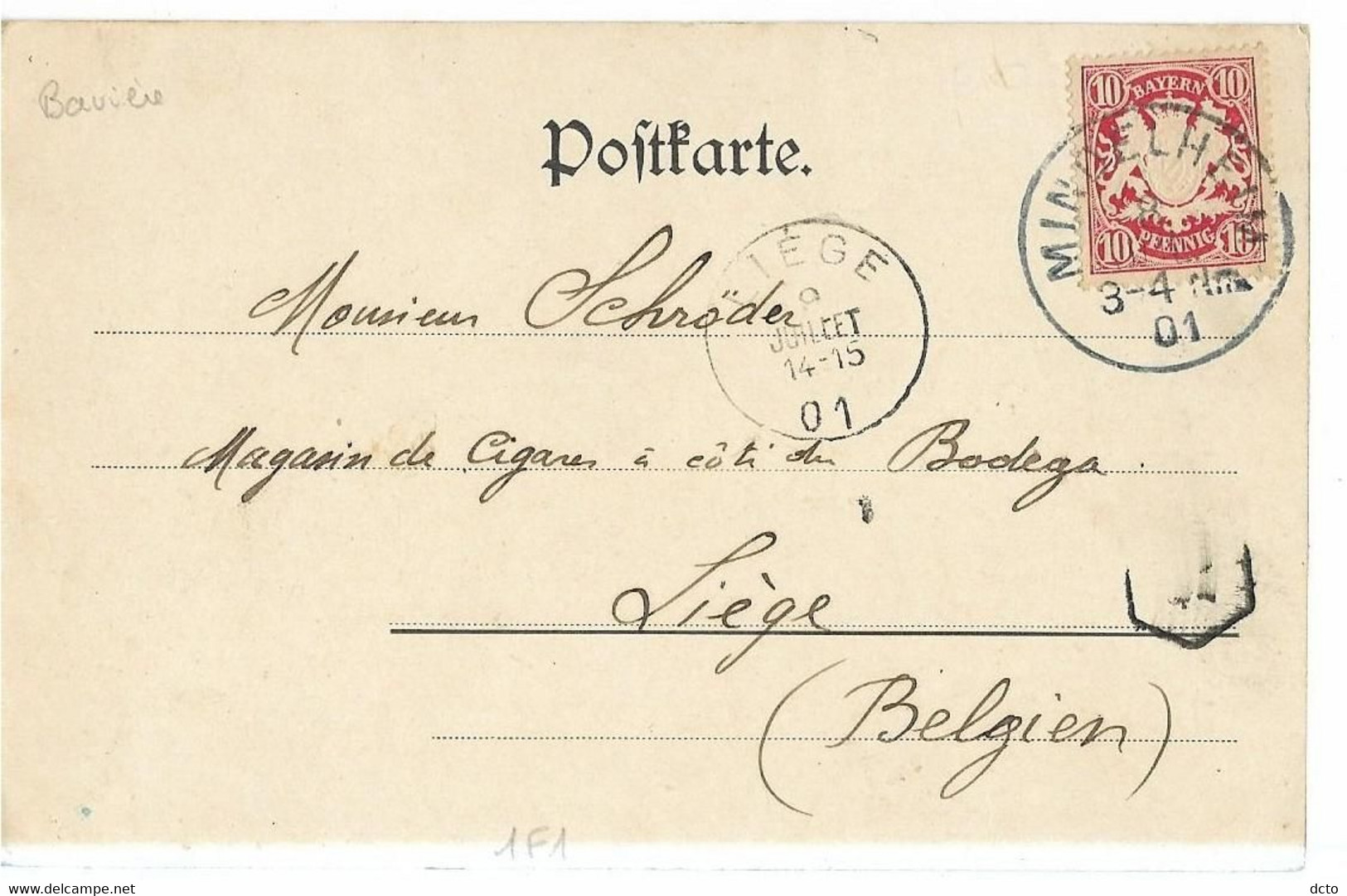 Gruss Aus MIDELHEIM Schloss Mindelburg Ed. Ziek, Envoi 1901, Dos Simple, Colorisée - Mindelheim