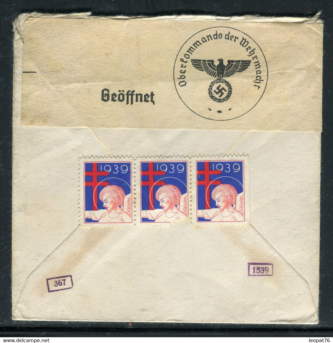 USA - Enveloppe De Chicago Pour La Bohême / Moravie En 1939 Avec Contrôle Postal - M 78 - Cartas & Documentos