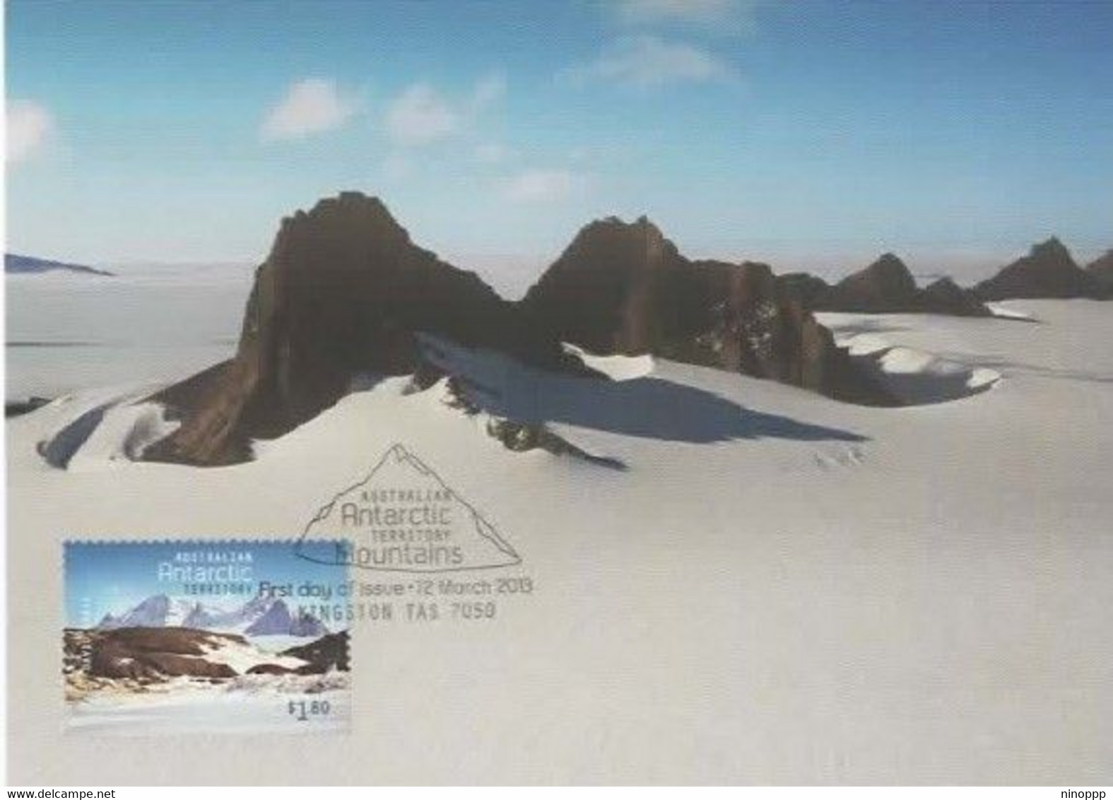 Australian Antarctic Territory  2013 Mountains,David Range,maximum Card - Cartoline Maximum