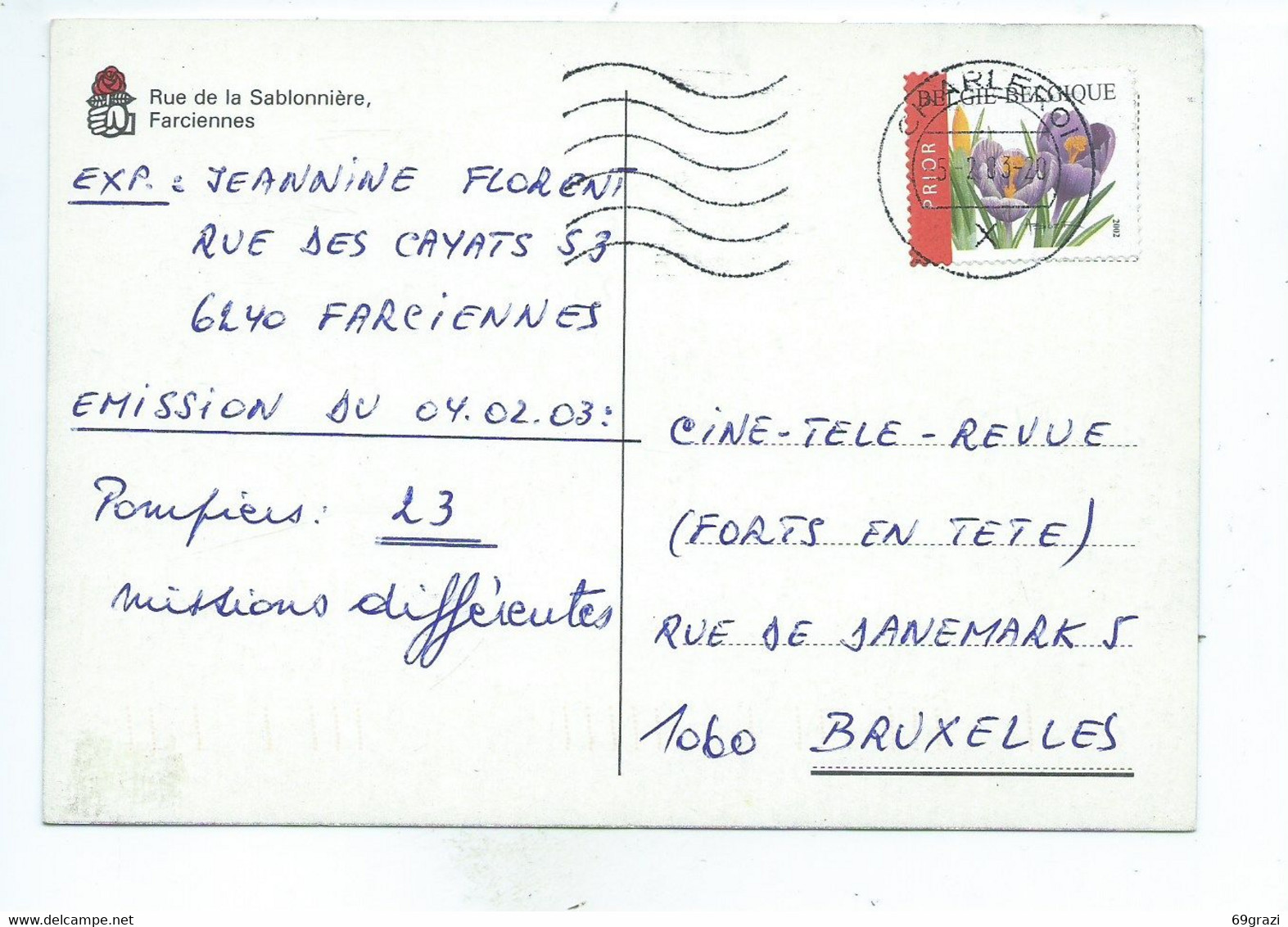 Farciennes Rue De La Sablonnière Pays Noir   ( Carte Ayant Voyagé ) - Farciennes