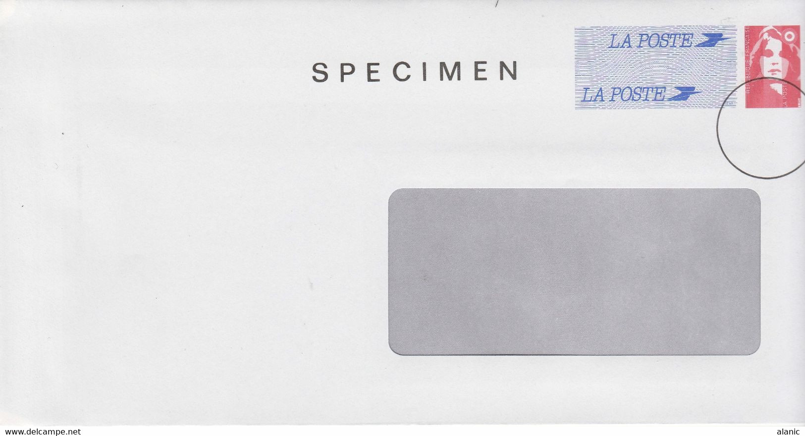 Entier Enveloppe SPECIMEN , Marianne De Briat Grande Fenêtre - Standaardomslagen En TSC (Voor 1995)