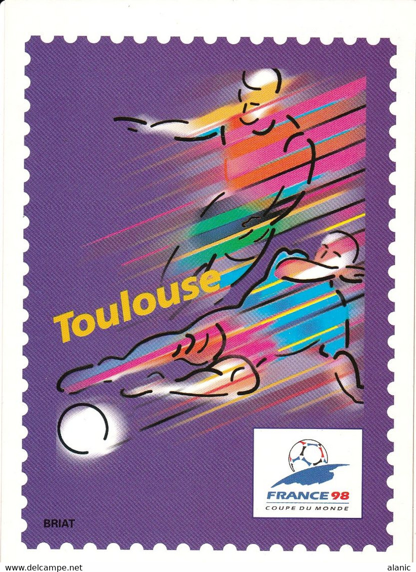 3 Carte  Coupe Du Monde Football Stade SPECIMEN - Sobres Tipos Y TSC (antes De 1995)
