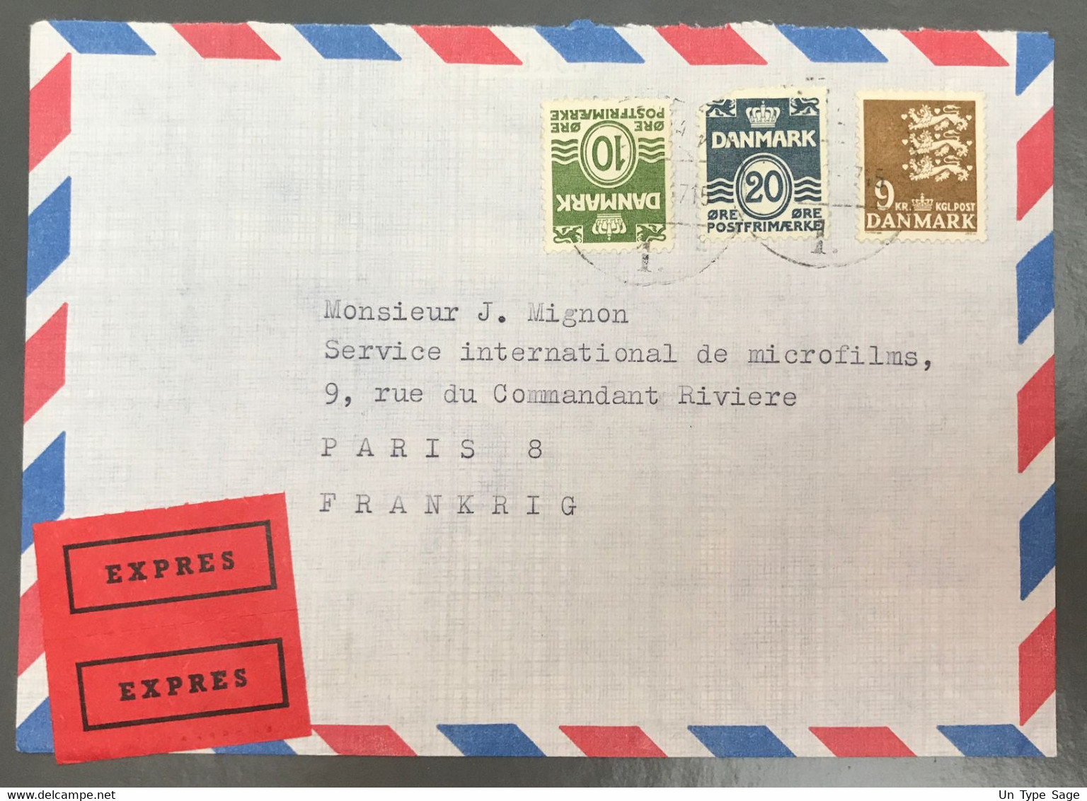 Danemark Divers Sur Enveloppe Par EXPRESS 1980 Pour Paris, France - (A1273) - Lettres & Documents