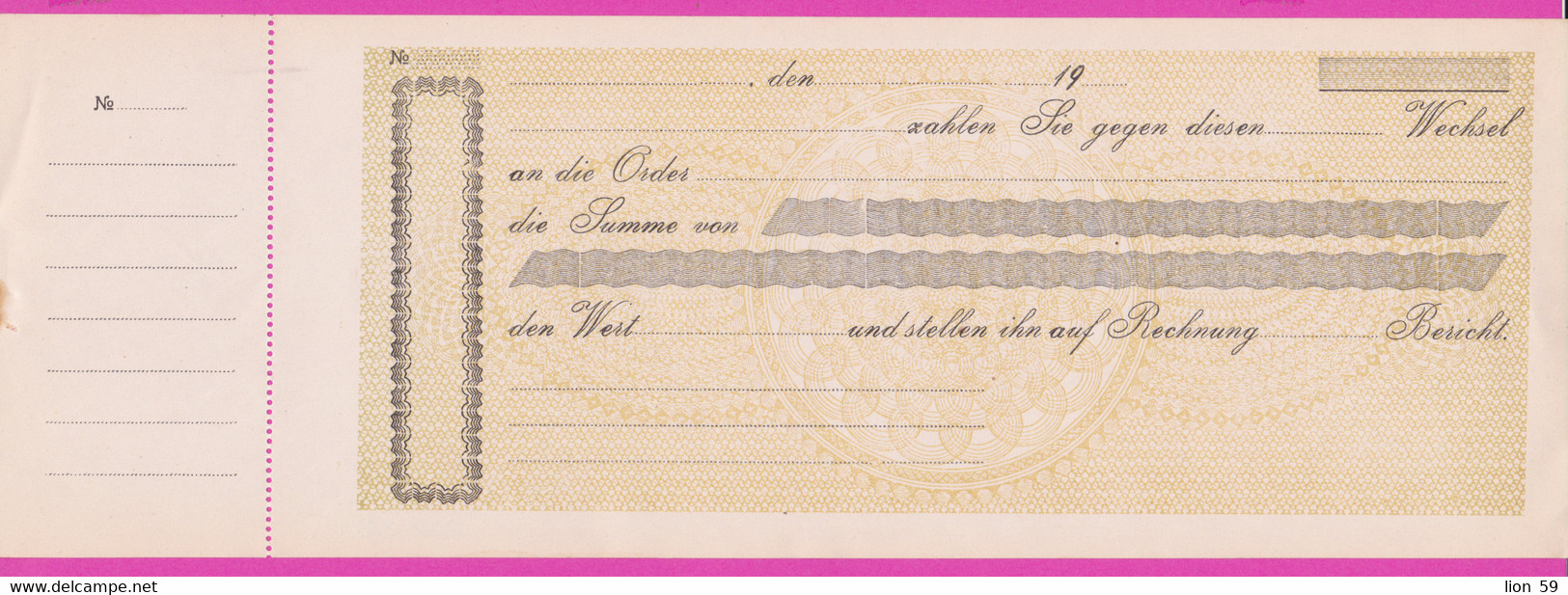 262389 / Mint Germany 19.... Promissory Note - An Die Order .. , Deutschland Allemagne , Austria Osterreich - Bank En Verzekering