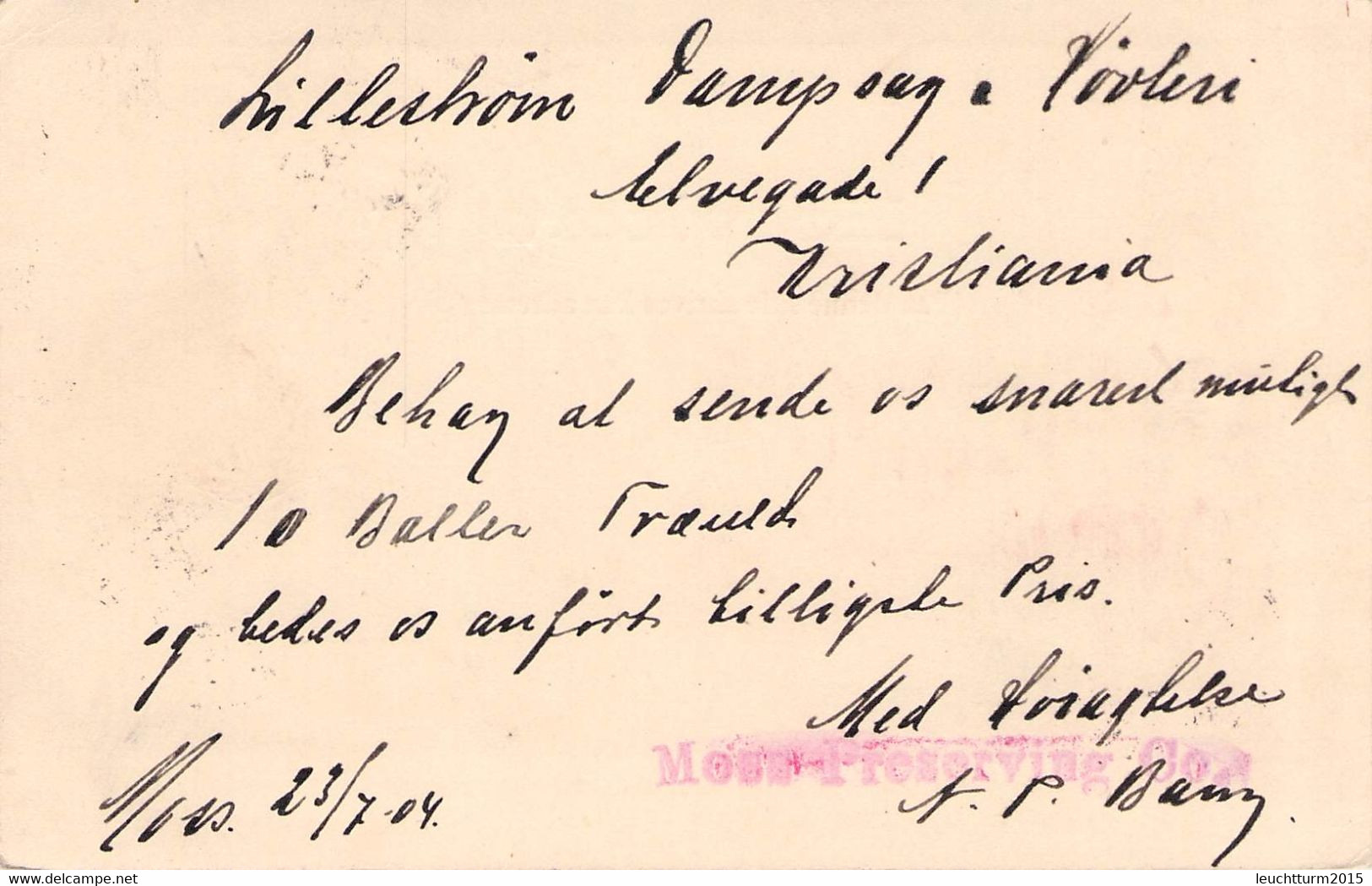 NORWAY - BREV-KORT 5 ÖRE 1904 > KRISTIANIA Mi #P30 /QF210 - Interi Postali