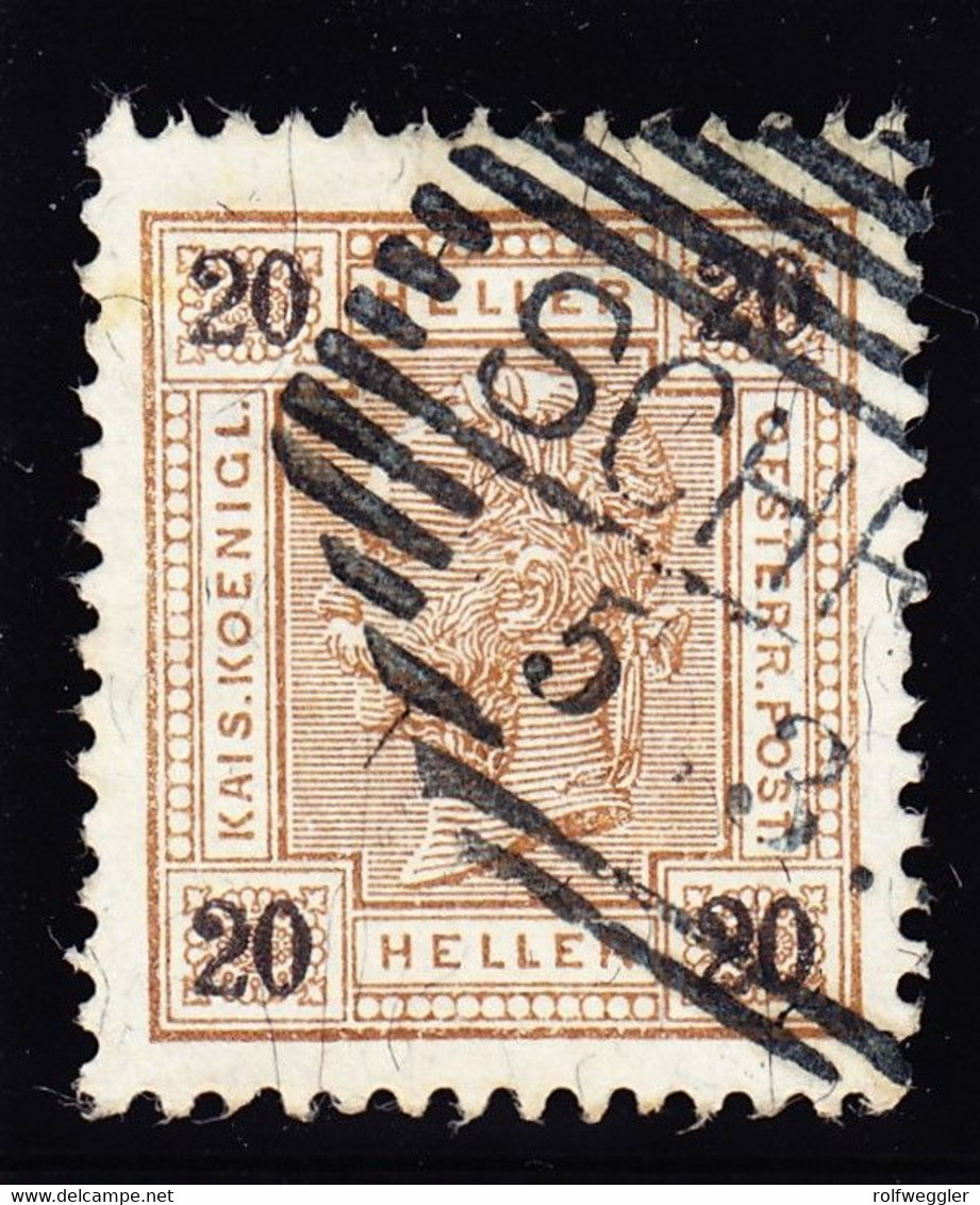 1899 Vorläufer, 20 Heller Stempel Schaan Auf österreichischer Marke. Kat Nr. MI 75. - ...-1912 Préphilatélie