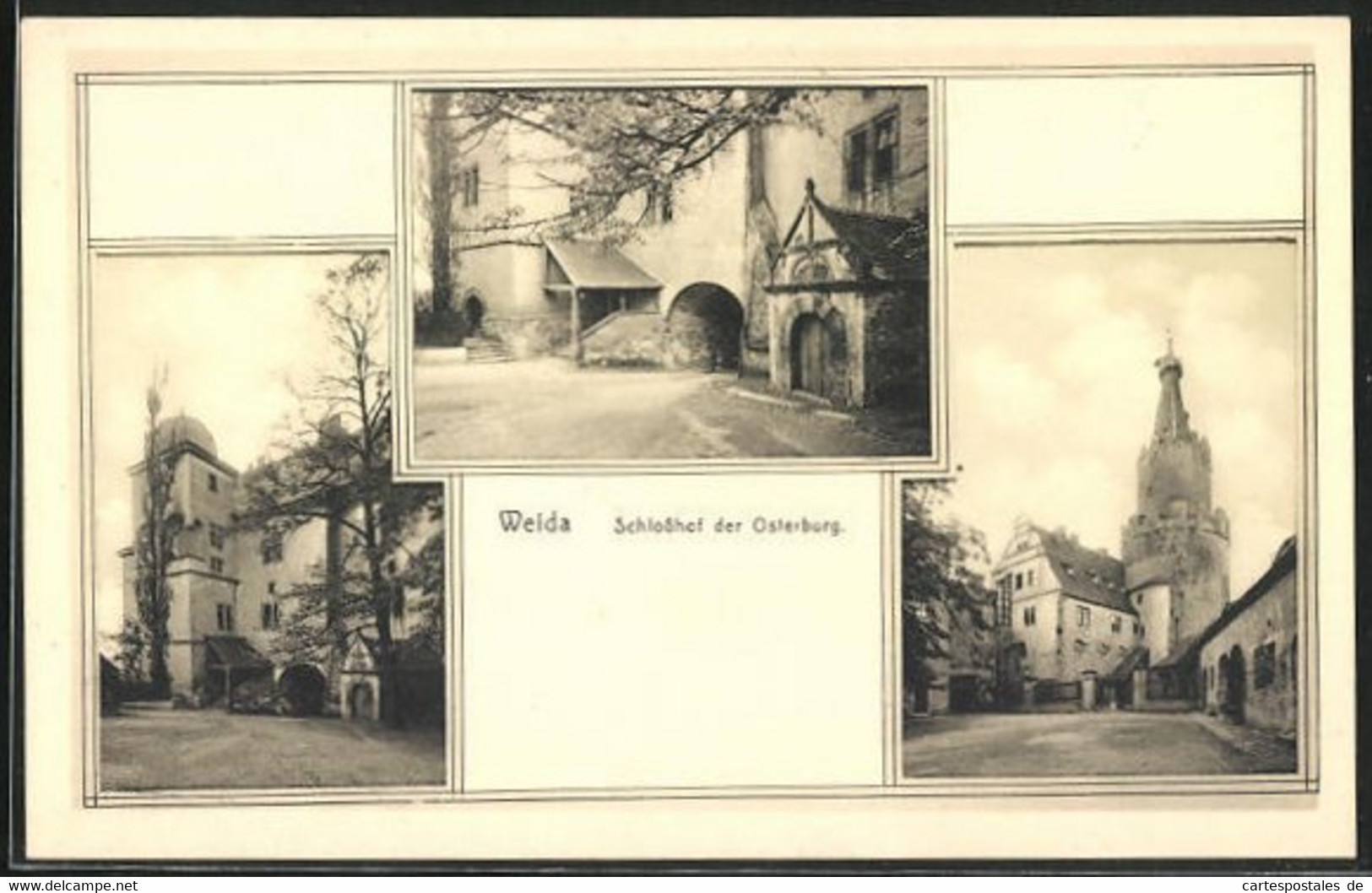 AK Weida, Schlosshof Der Osterburg - Weida