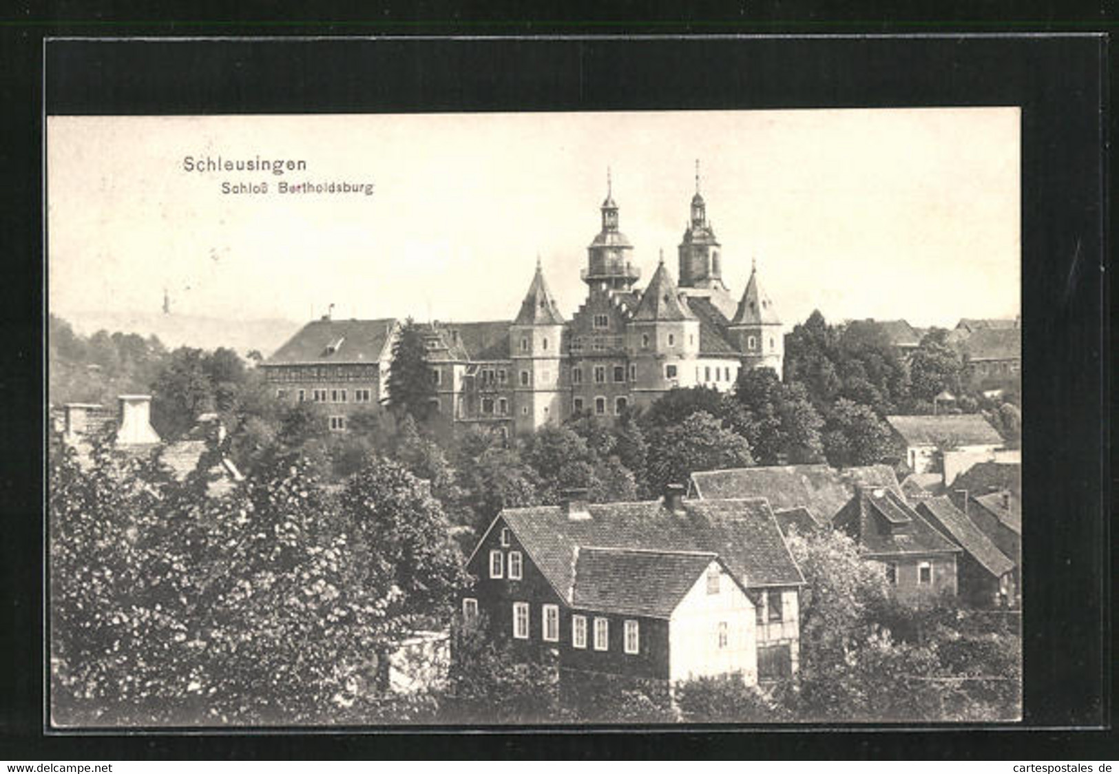AK Schleusingen, Schloss Bertholdsburg Aus Der Vogelschau - Schleusingen