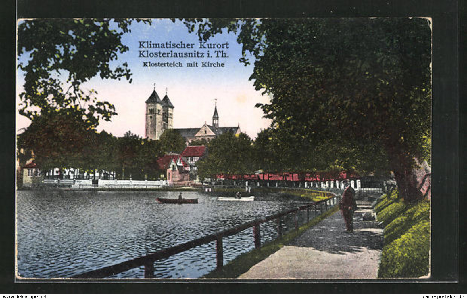 AK Klosterlausnitz I. Th., Klosterteich Mit Kirche - Bad Klosterlausnitz