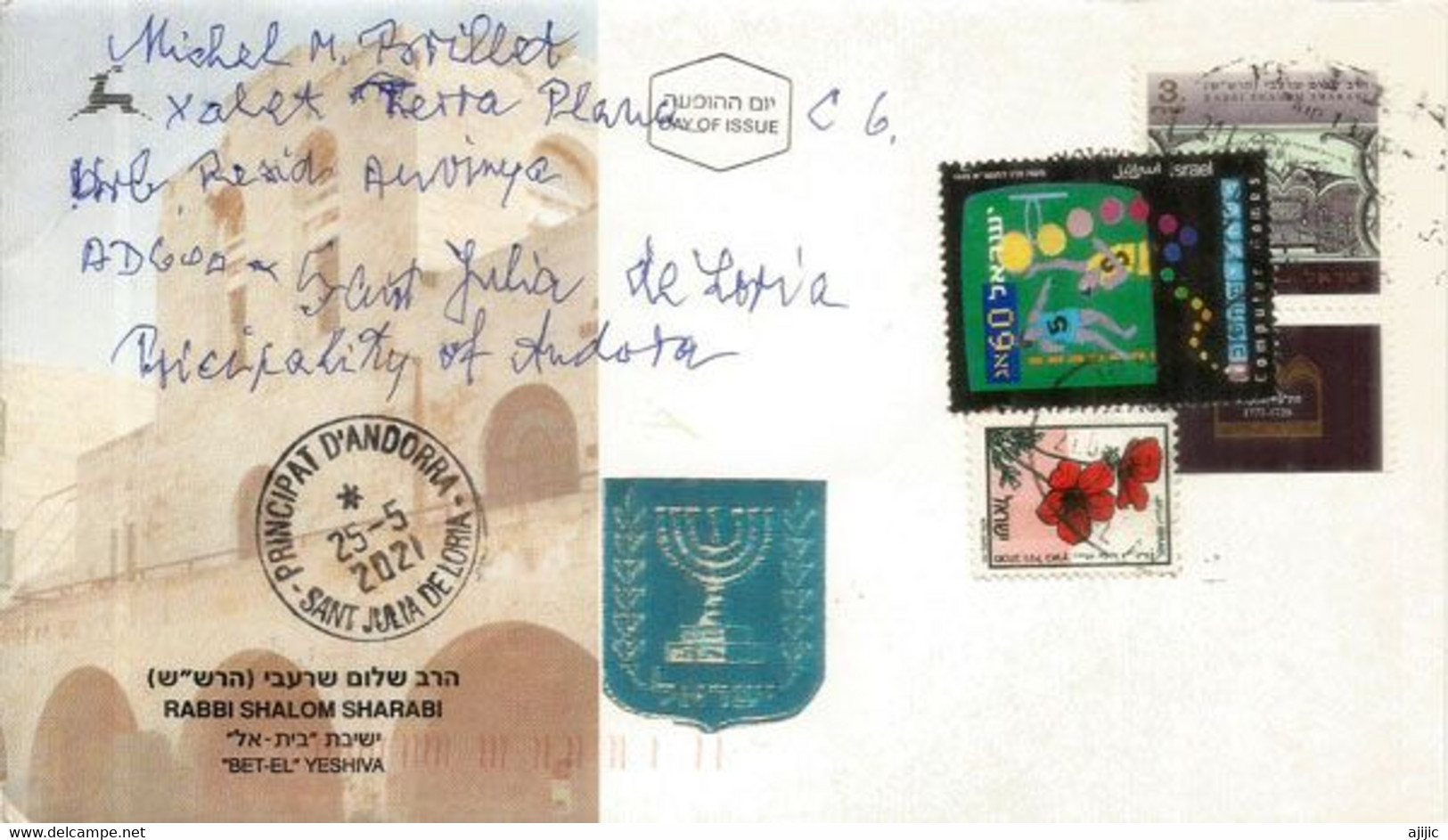 Belle Lettre Israel Envoyée En Andorre, Computer Games, 2021, Avec  Timbre à Date Arrivée - Covers & Documents
