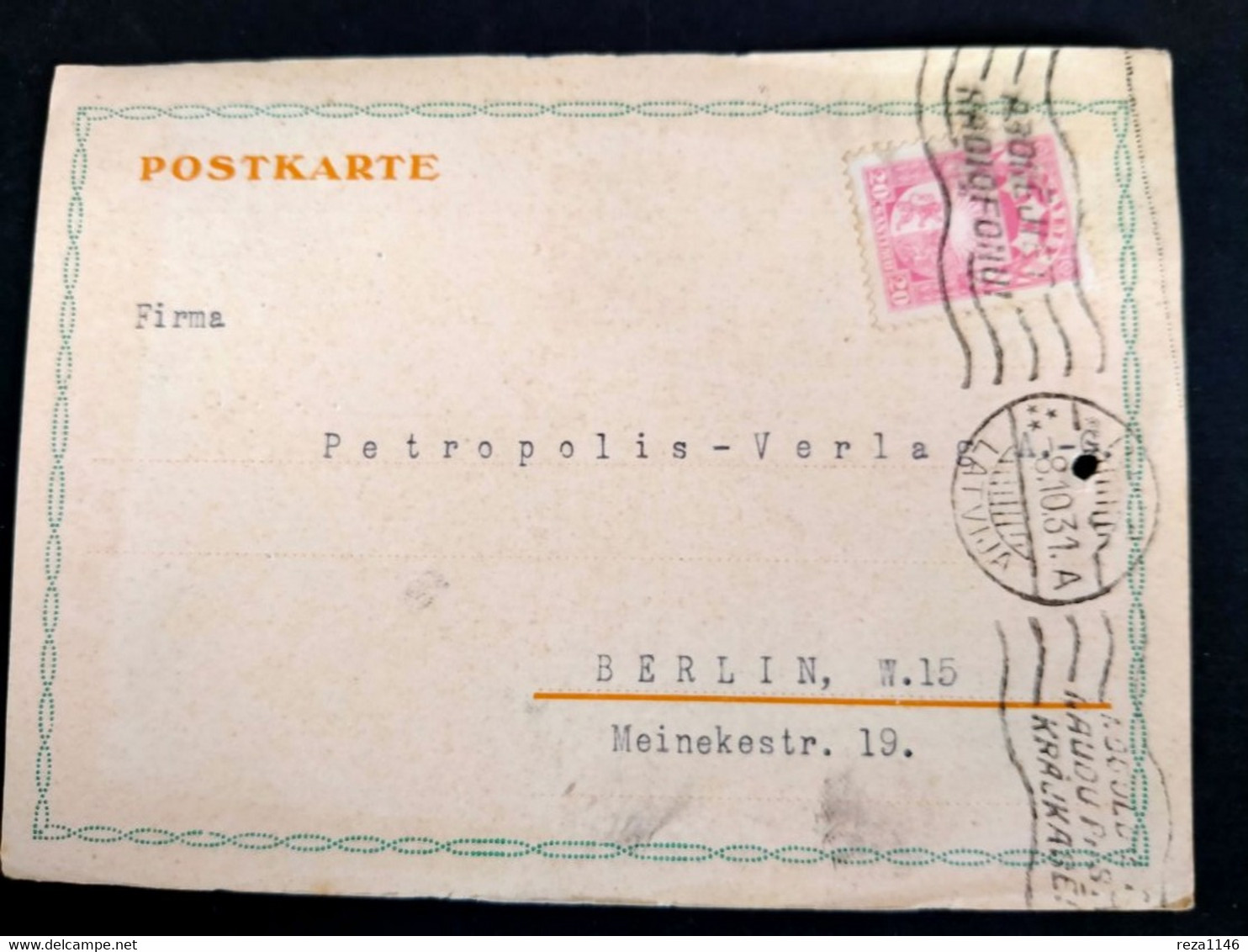 Lettonie Carte Lettre De Riga Pour L'Allemagne 08/10/1931 - Letland