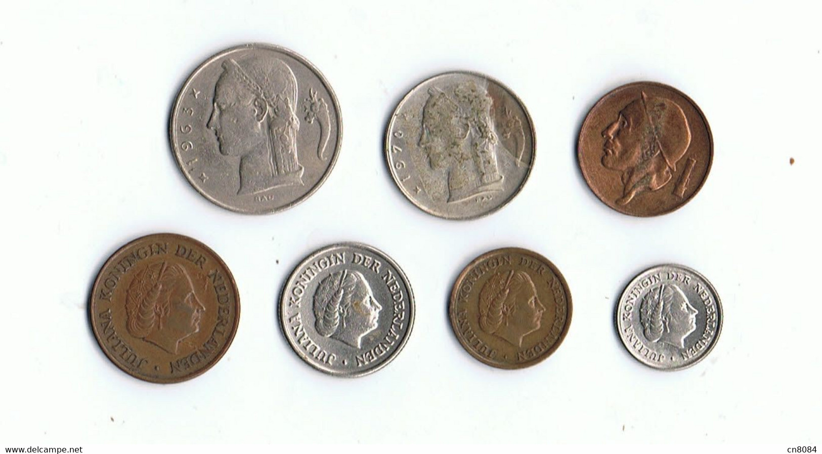 LOT 3 PIECES BELGIQUE 1963-1970-1953 + 10 PIECES PAYS BAS 1975-1960-1950-1963 -1976-1977-1985-1997-1994 - Non Classés