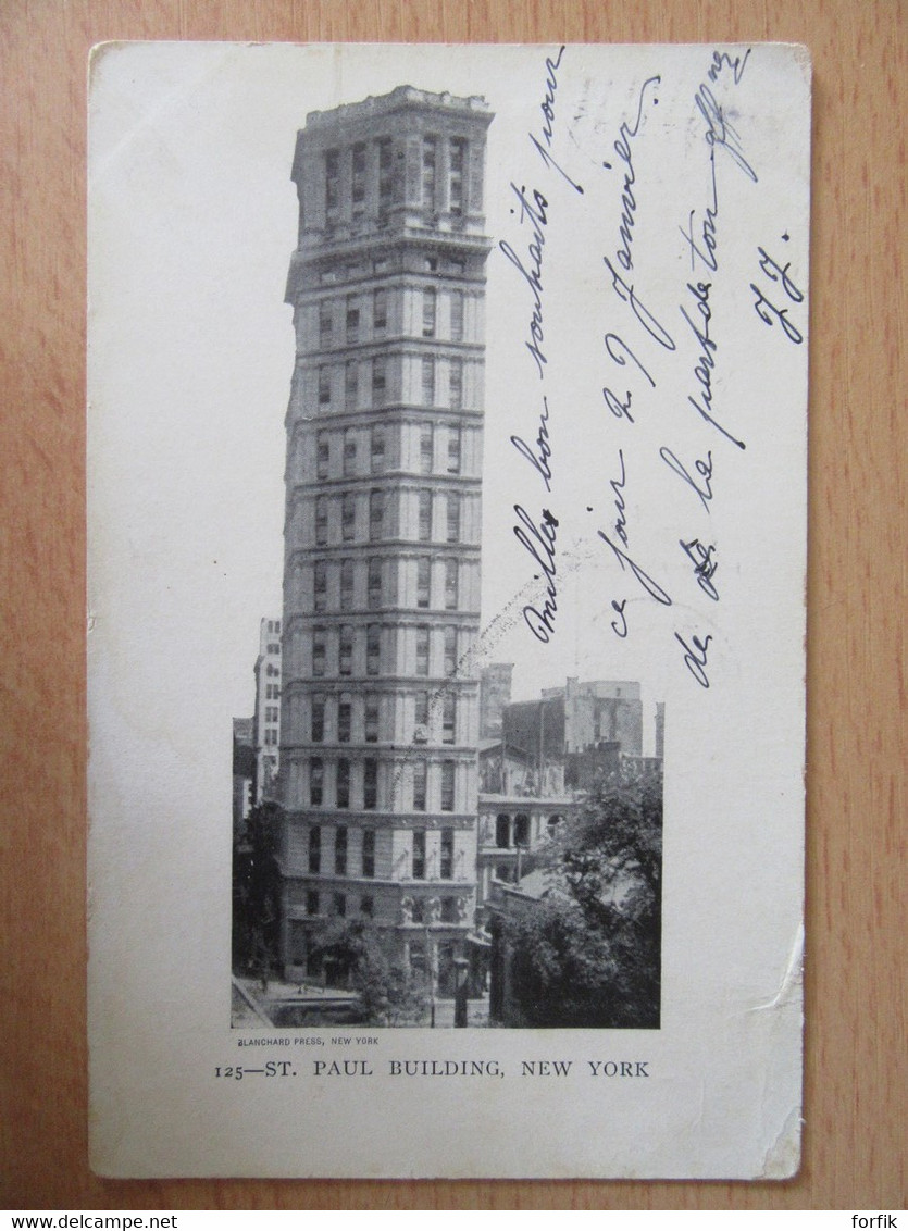 Etats-Unis - New-York - St Paul Building - Carte Circulée Vers Nice En 1905 - Broadway