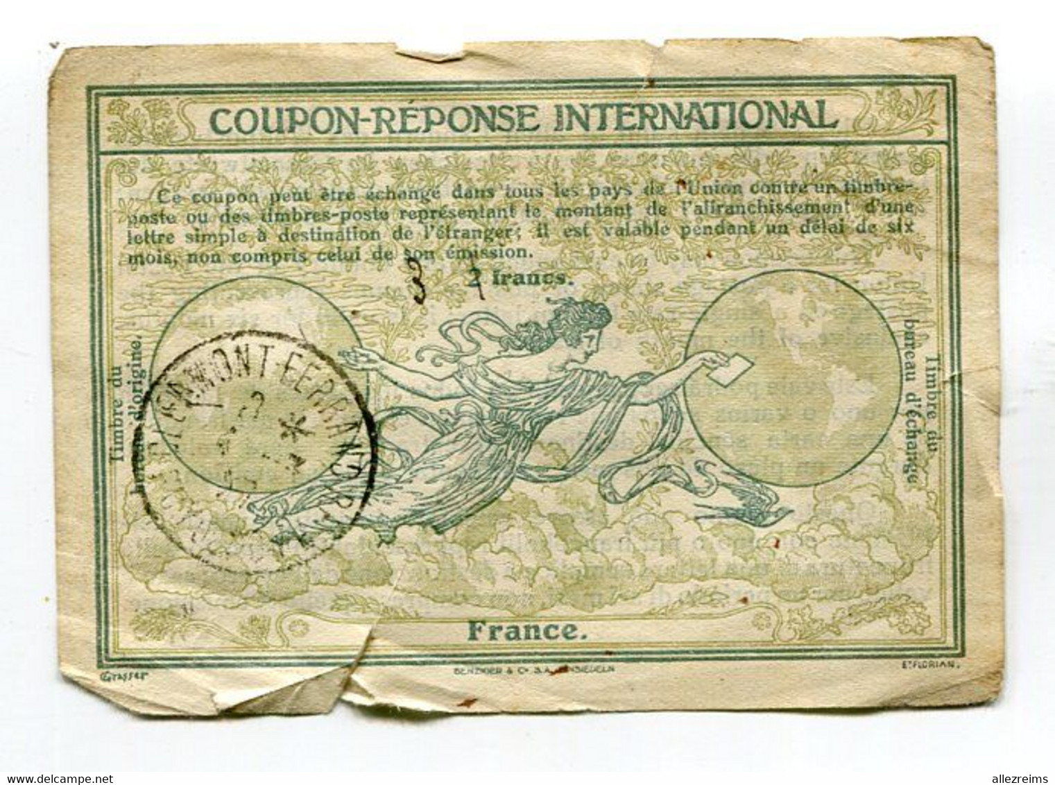 Coupon Réponse International  France 2 Francs Modifié 3 Francs  VOIR ETAT  §§§ - Buoni Risposte