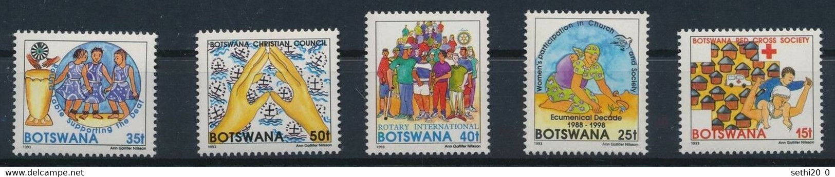 Botswana 1993 Nobel Red Cross Croix Rouge Rotary  MNH - Napoleon