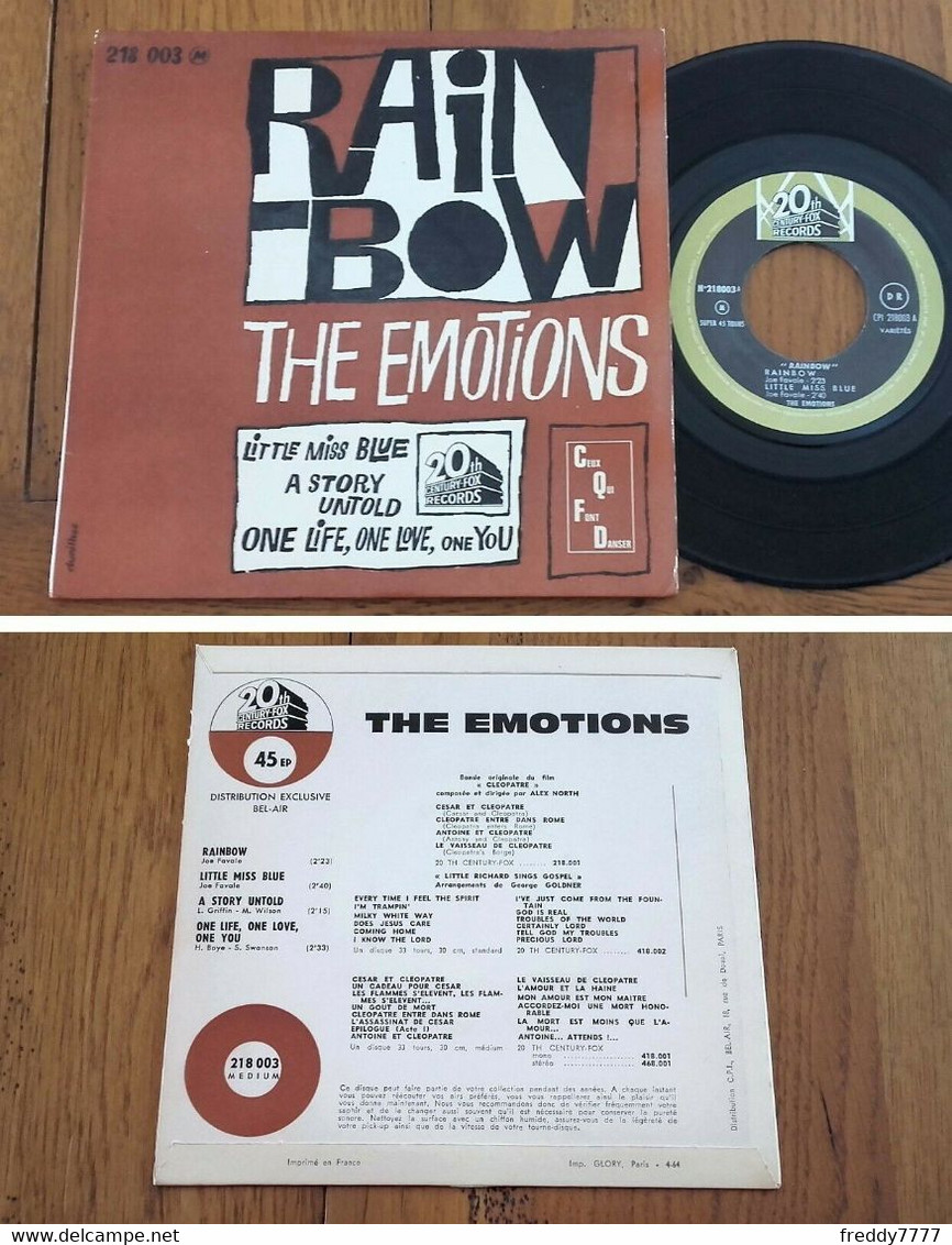 RARE French EP 45t RPM BIEM (7") THE EMOTIONS (1964) - Soul - R&B