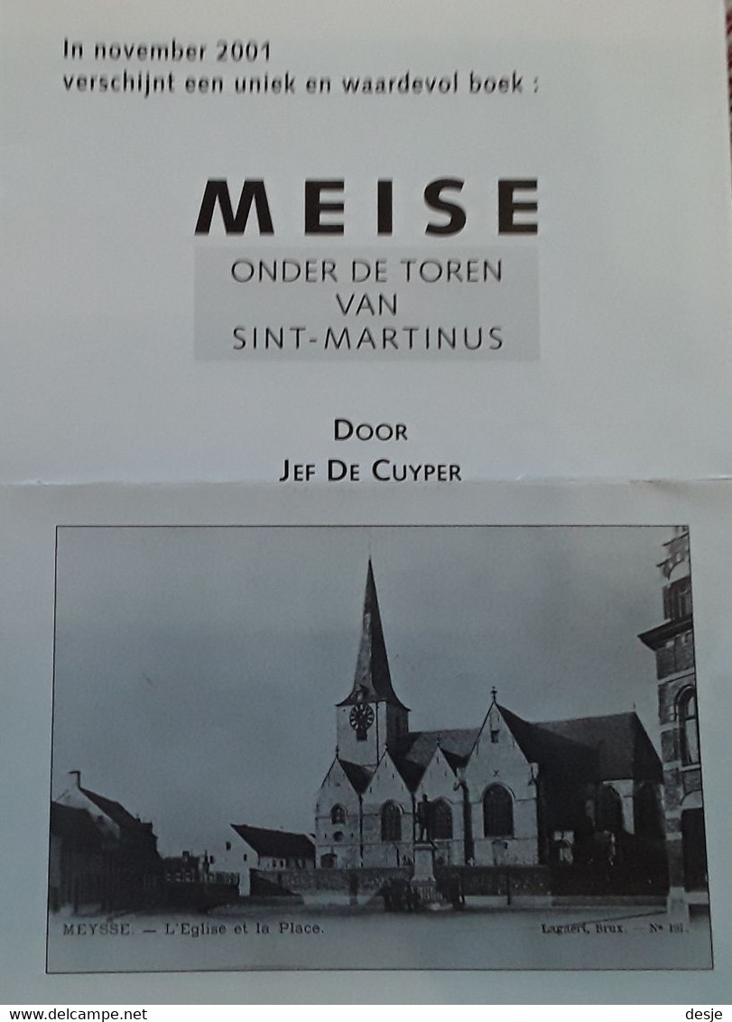 Boekaankondiging Meise Onder De Toren Van Sint Martinus Door Jef De Cuyper,november 2001. - Meise