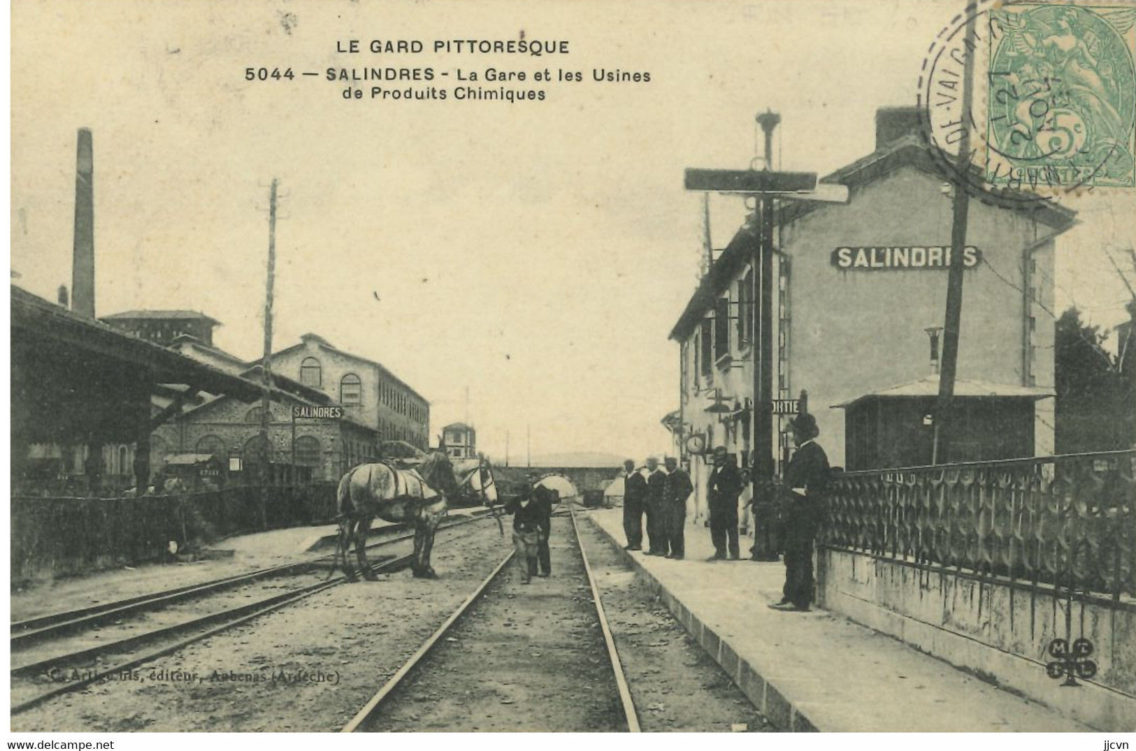 30*Gard*- Salindres - La Gare Et Les Usines De Produits Chimiques - Autres & Non Classés