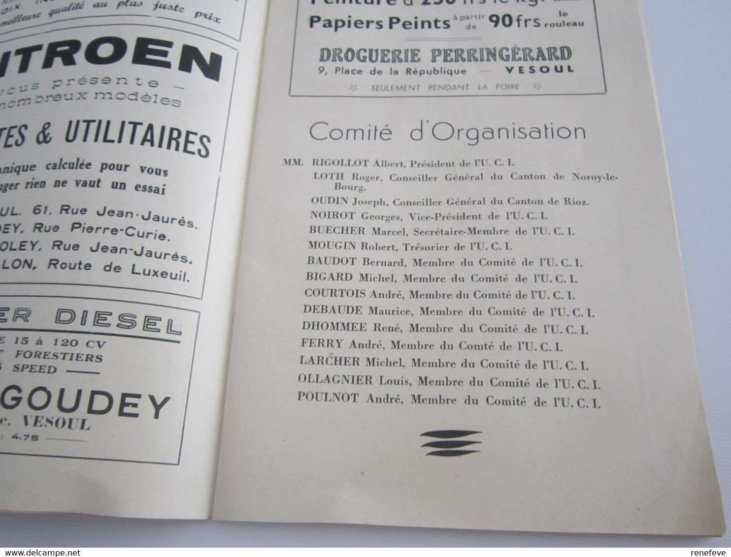 Ve FOIRE EXPOSTION DE VESOUL 2 AU 11 AVRIL 1955 PROGRAMME OFFICIEL - Franche-Comté