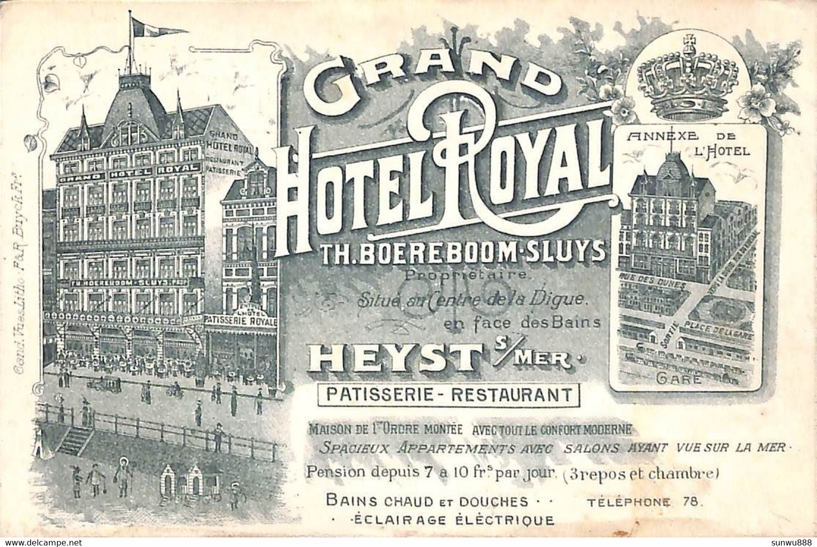 Heist Heyst - Grand  Hôtel Royal (Boereboom Sluys Pâtisserie Restaurant..Note) - Heist