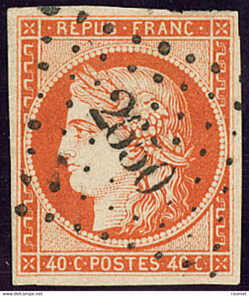 No 5b, Orange Foncé, Obl Pc 2650. - TB - 1849-1850 Cérès