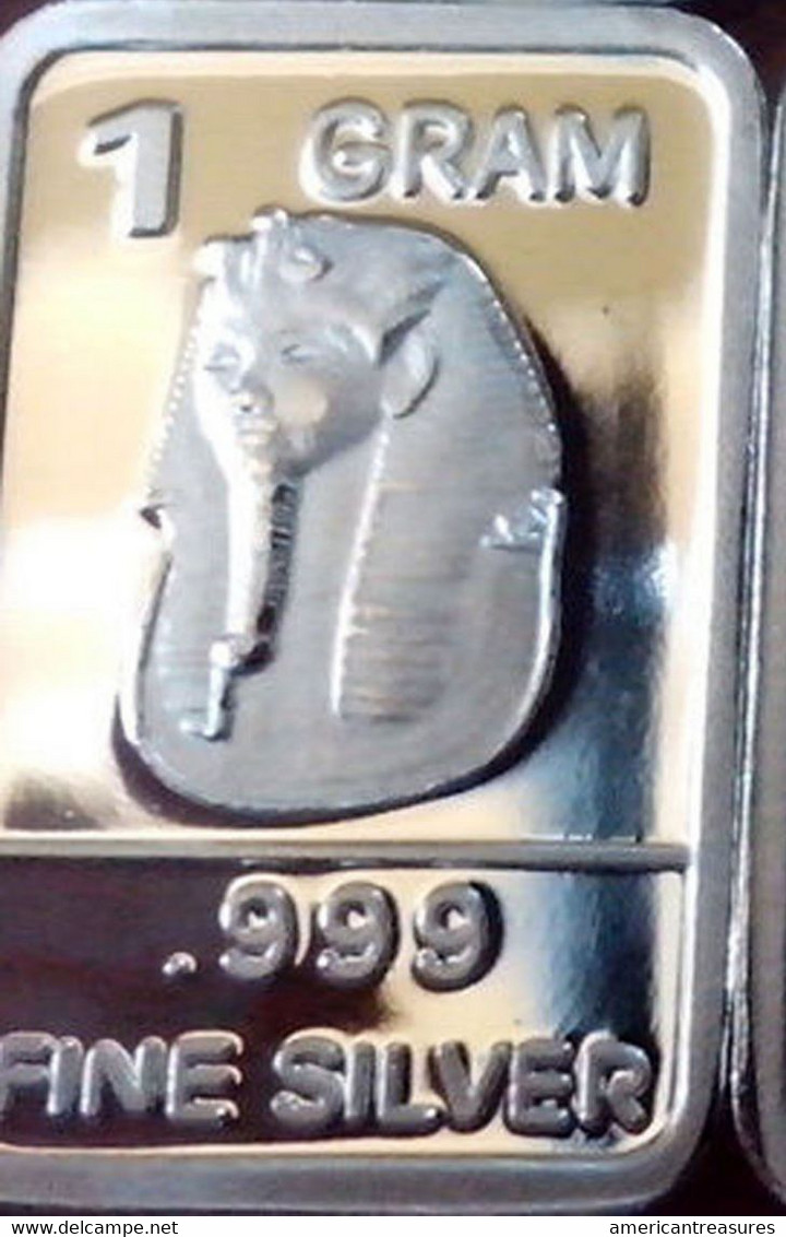 USA 1 Gram .999 Fine Silver Art Bar - Tutankhamun Mask - NEW - Uncirculated - Sonstige – Amerika