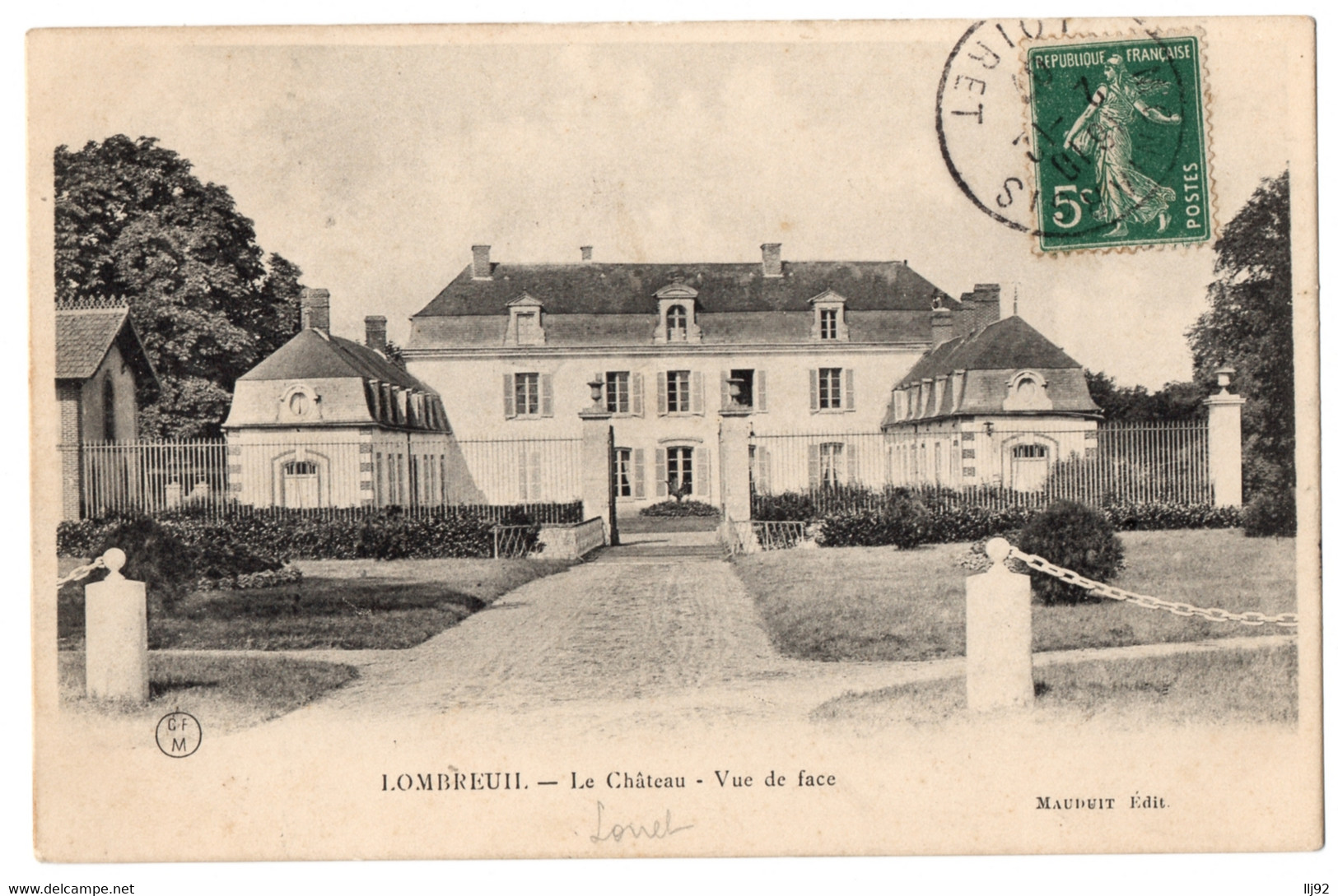 CPA 45 - LOMBREUIL (Loiret) - Le Château, Vue De Face - Autres & Non Classés