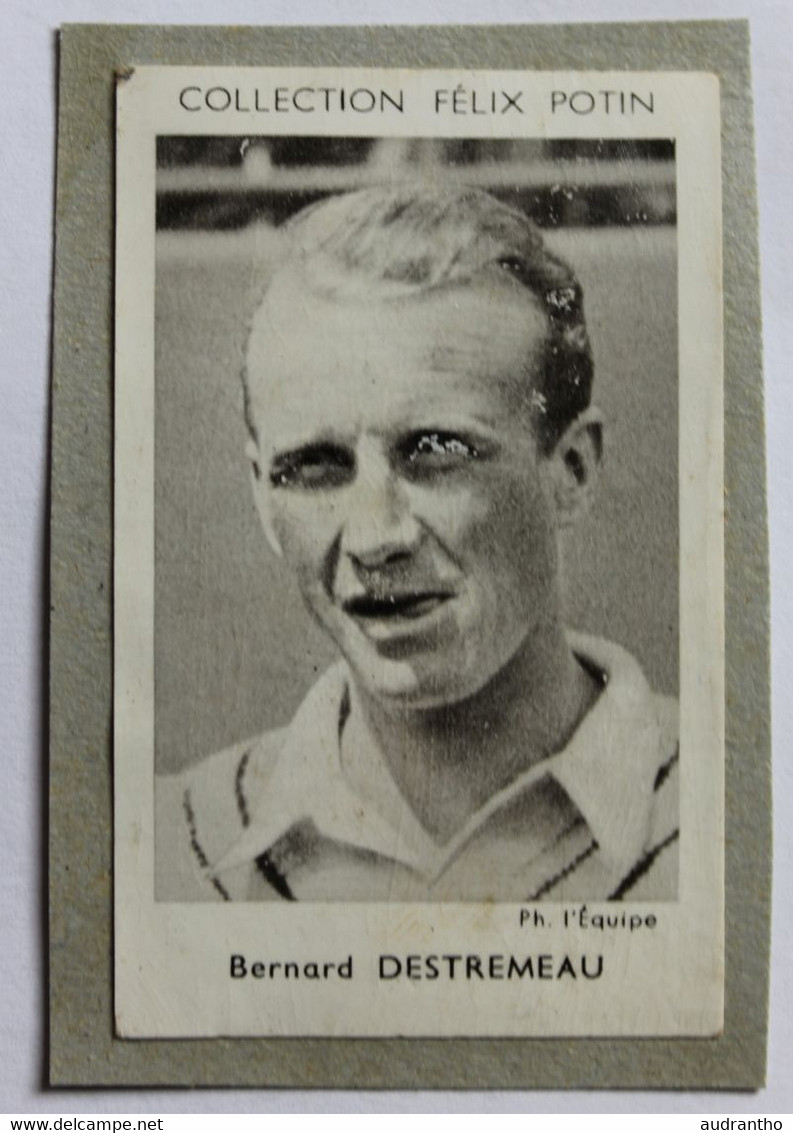 Image Carte Photo Tennis Bernard Jean Yves Destremau Collection Félix Potin Célébrités Contemporaines 1952 - Trading Cards