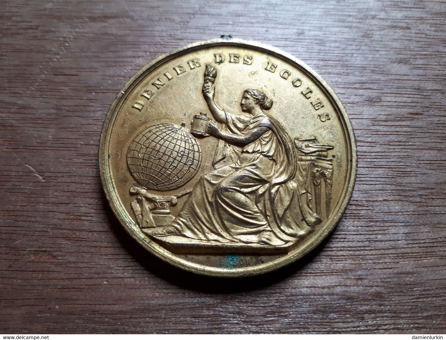 BELGIQUE BRUXELLES MEDAILLE DENIER DES ECOLES 1895 - Professionali / Di Società