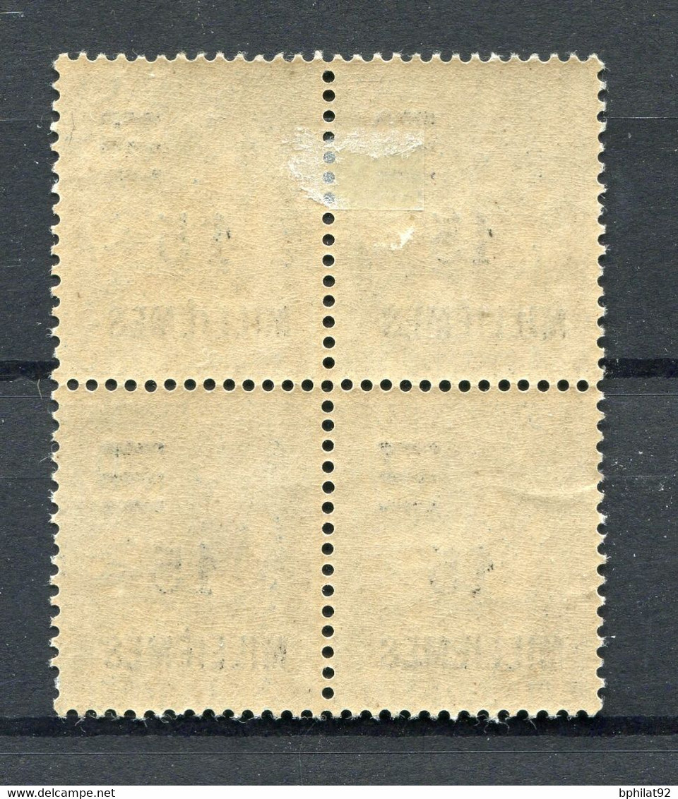 !!! ALEXANDRIE, BLOC DE 4 DU N°71 AVEC 71a CHIFFRES ESPACES NEUF * - Unused Stamps