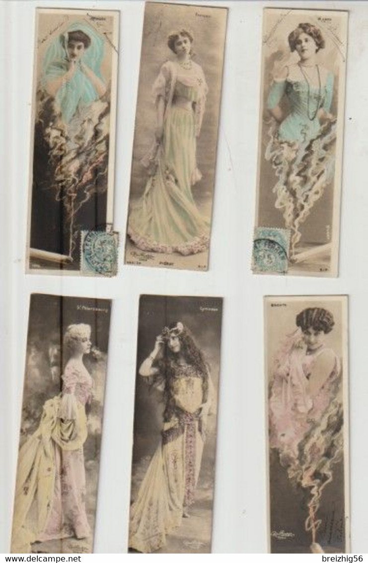Reutlinger 6 Cartes Format Réduit Artiste-femmes (Ritter, Navita, Pierat, Cavaliéri, Juniore, Loty) - Beroemde Vrouwen