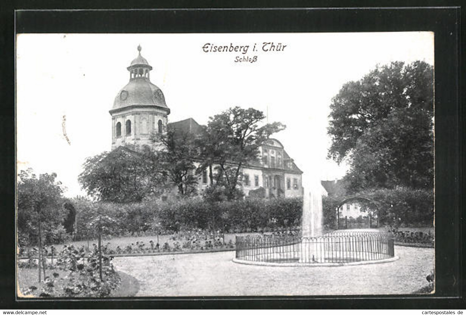 AK Eisenberg I.Thür., Schloss Mit Springbrunnen - Eisenberg