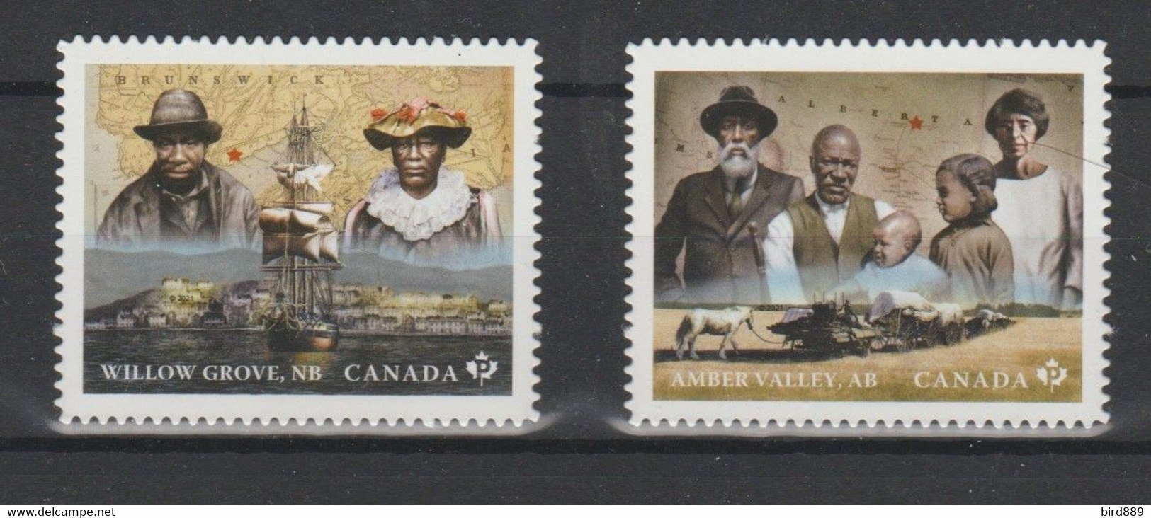 2021 Canada Black History Month Alberta & New Brunswick Pair From Booklet MNH - Single Stamps