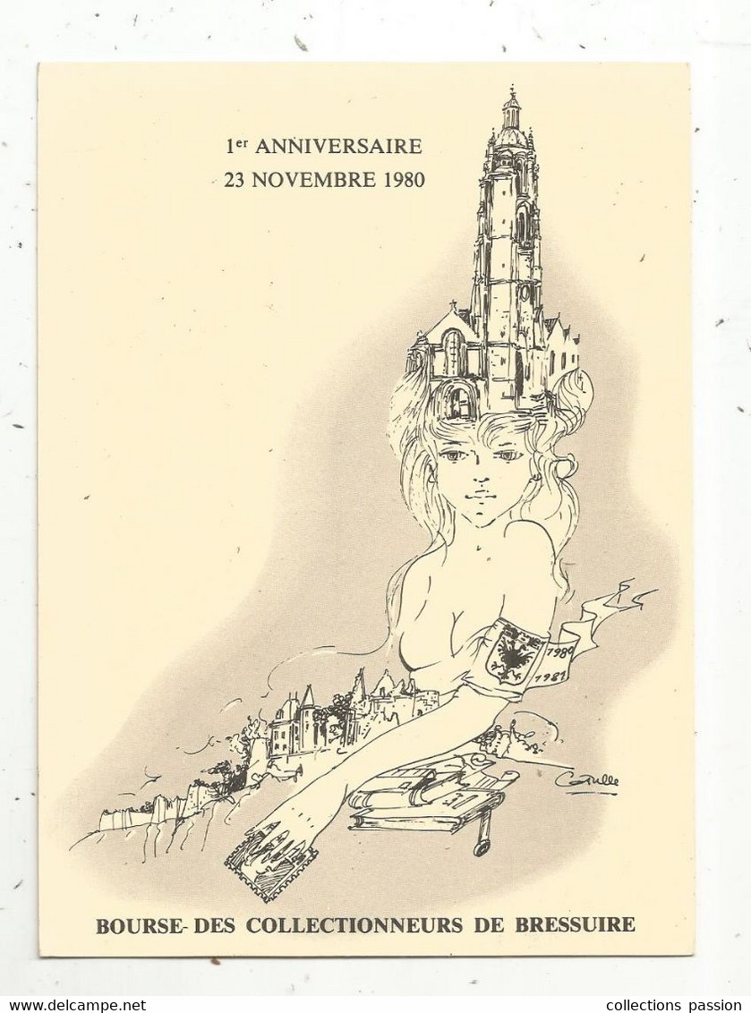 Cp, Bourses & Salons De Collections, Vierge , 1 Er Anniversaire , Bourse Des Collectionneurs De BRESSUIRE ,1980 - Collector Fairs & Bourses