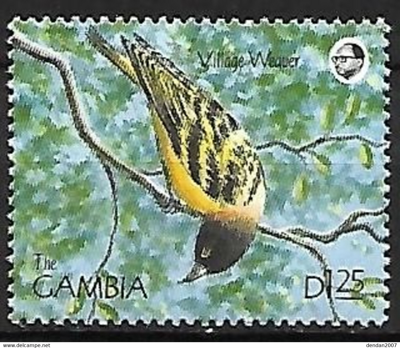 Gambia - MNH ** 1990 : Village Weaver  -  Ploceus Cucullatus - Songbirds & Tree Dwellers