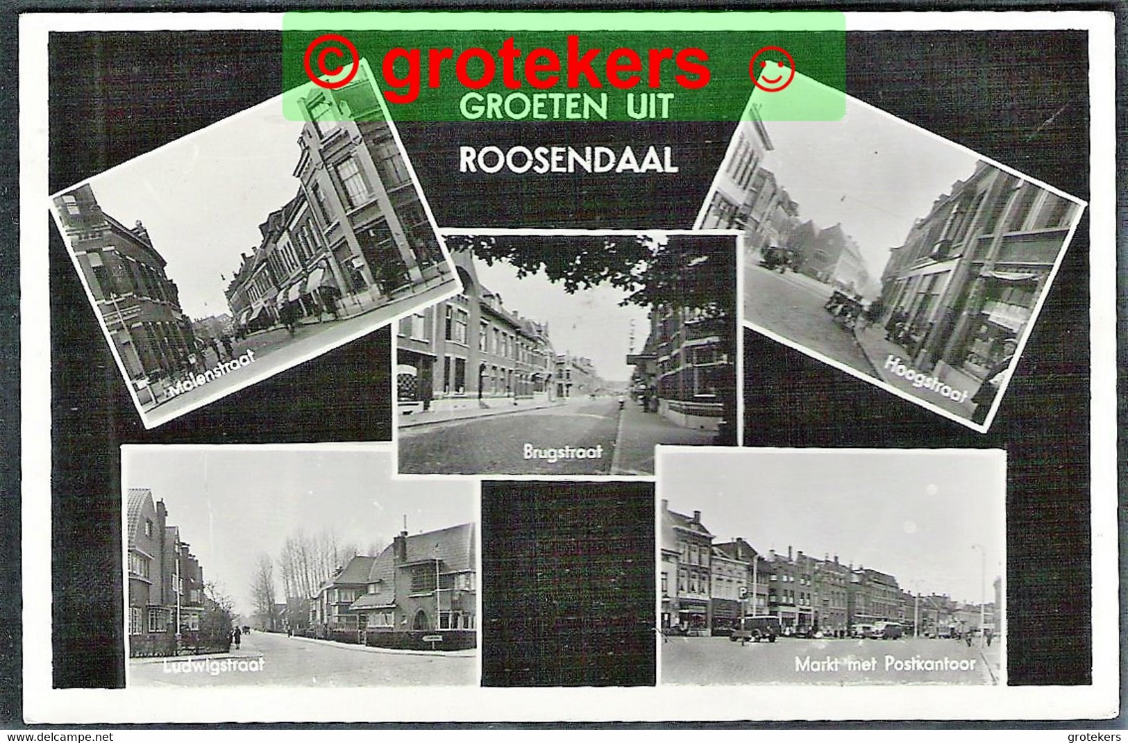 ROOSENDAAL Groeten Uit 5-luik 1958 - Roosendaal