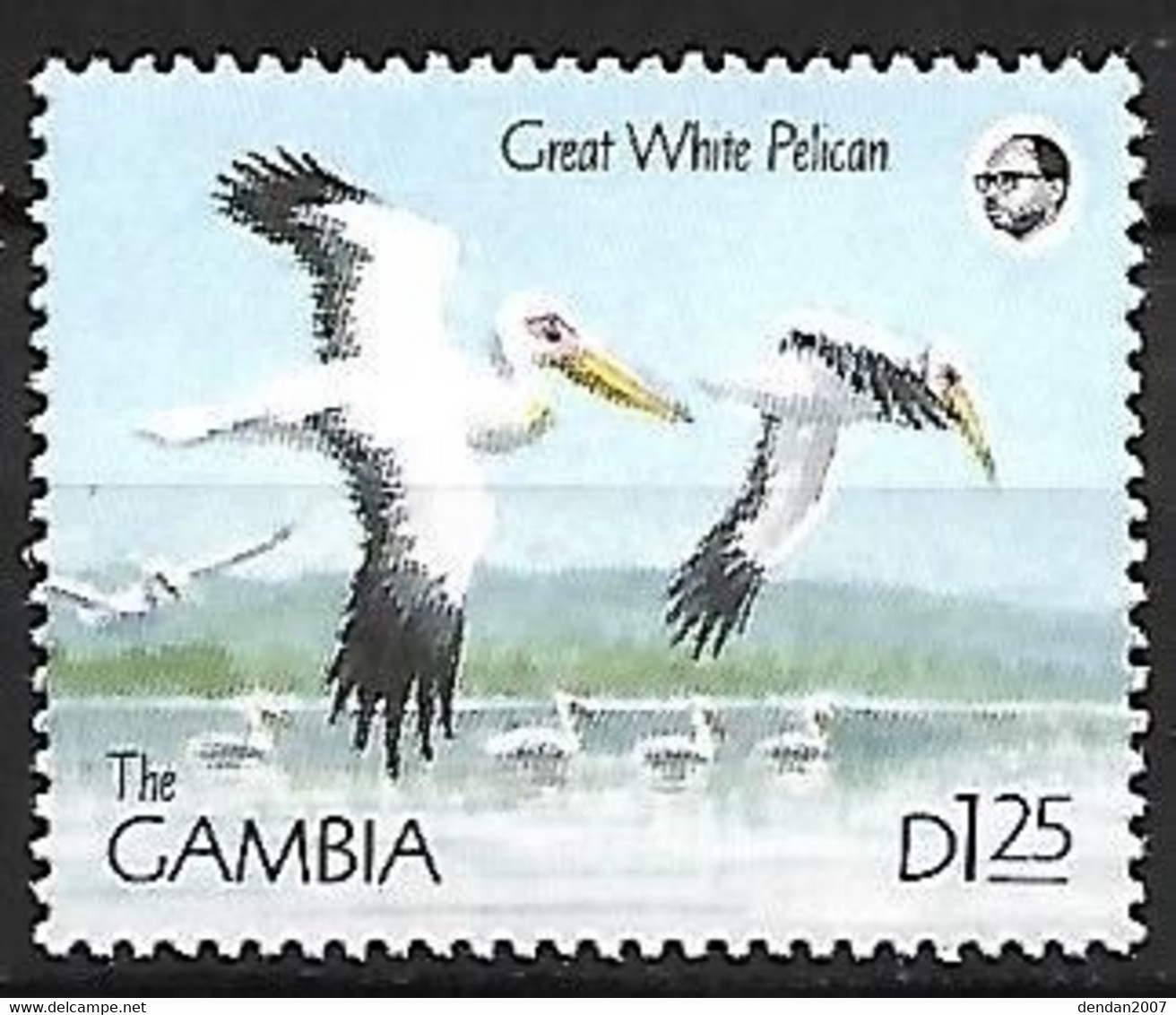 Gambia - MNH ** 1990 :     Great White Pelican  -  Pelecanus Onocrotalus - Pelícanos