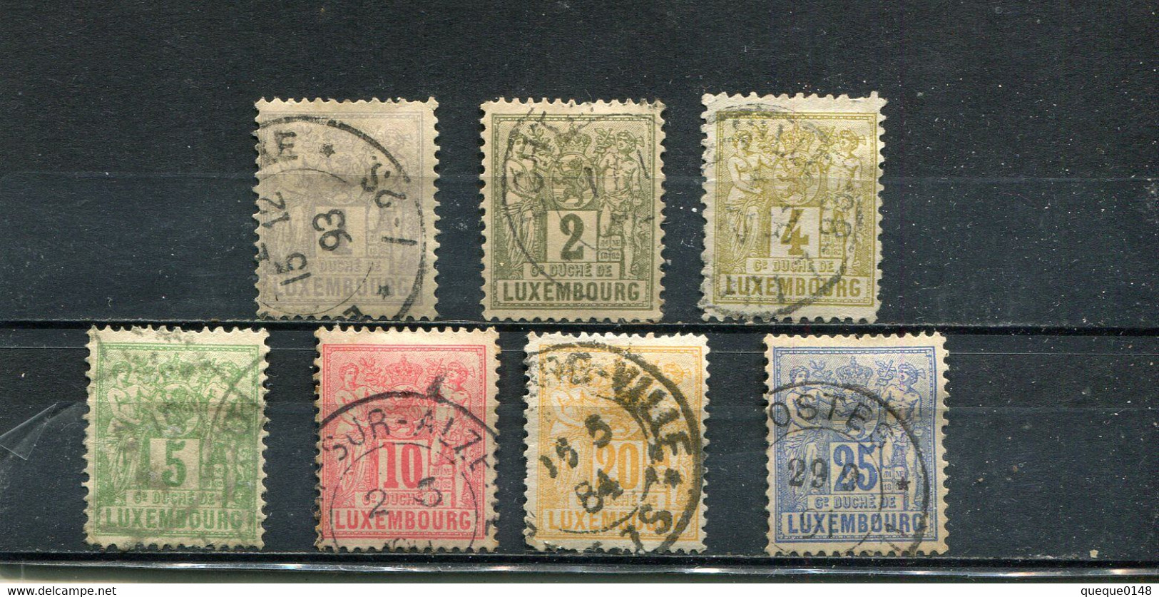 Luxembourg 1882-91 Yt 47-51 53-54 - 1882 Allégorie