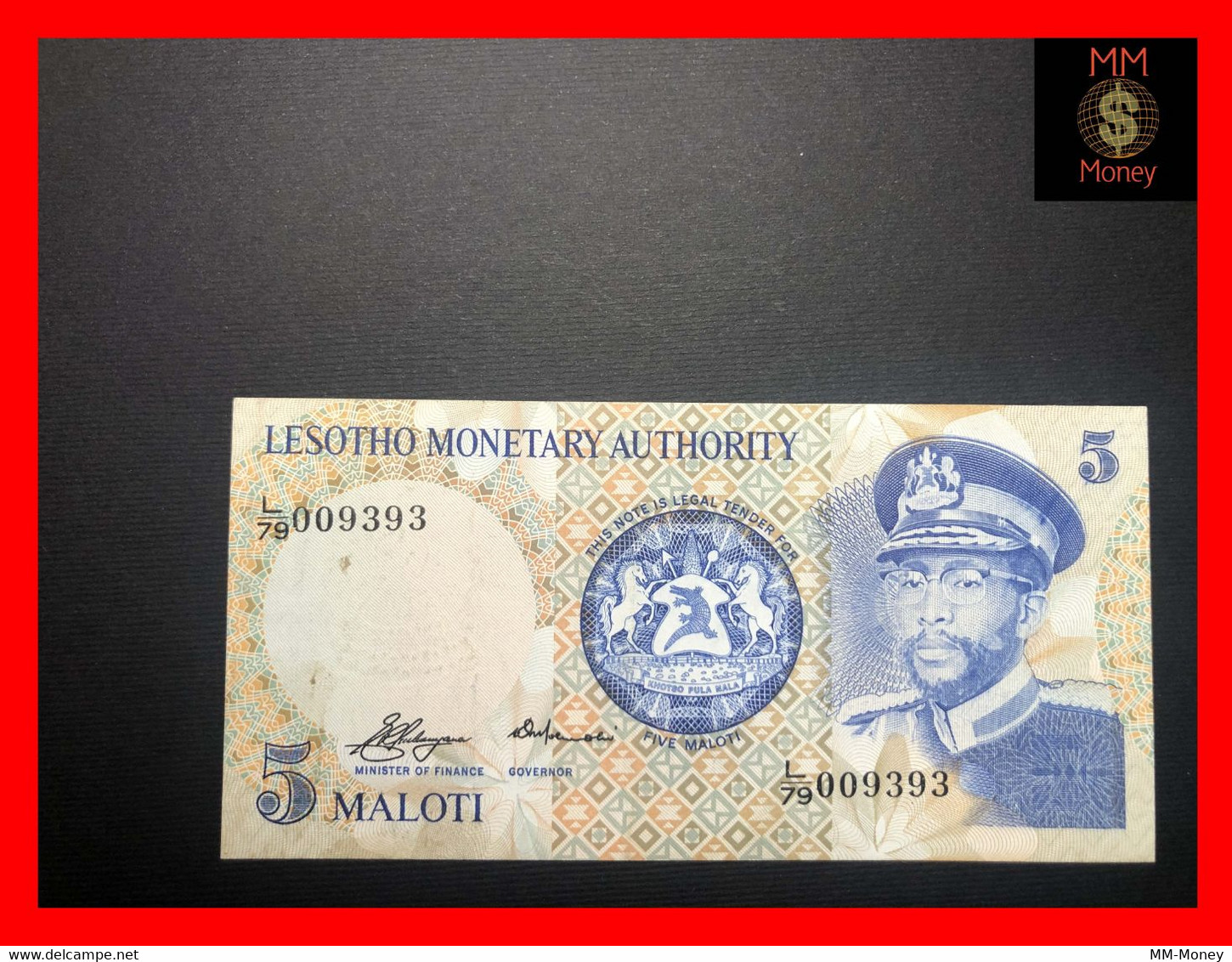 LESOTHO 5  Maloti  1979  P. 2   *rare*   VF \ XF - Lesoto