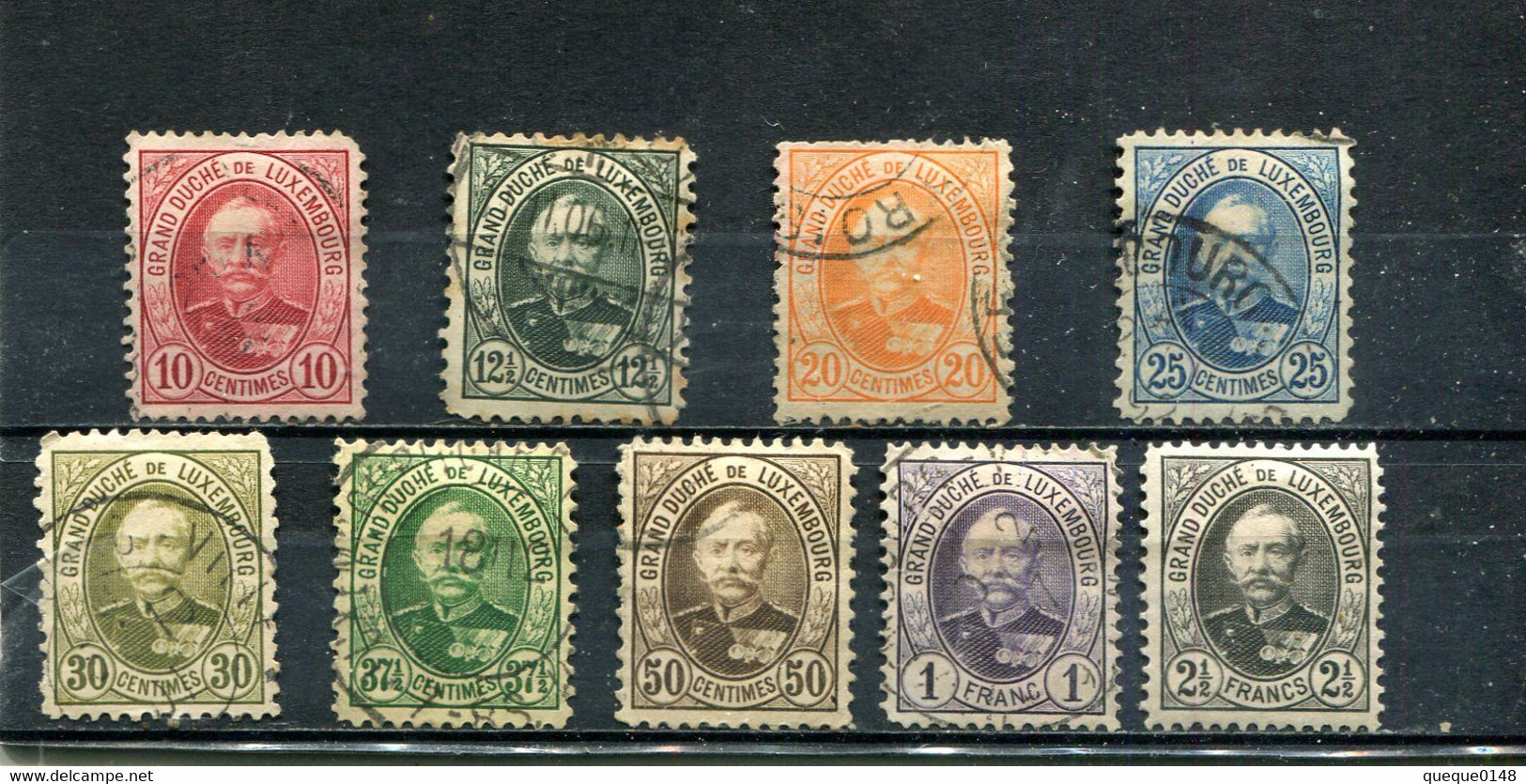 Luxembourg 1891-93 Yt 59-67 - 1891 Adolphe De Face