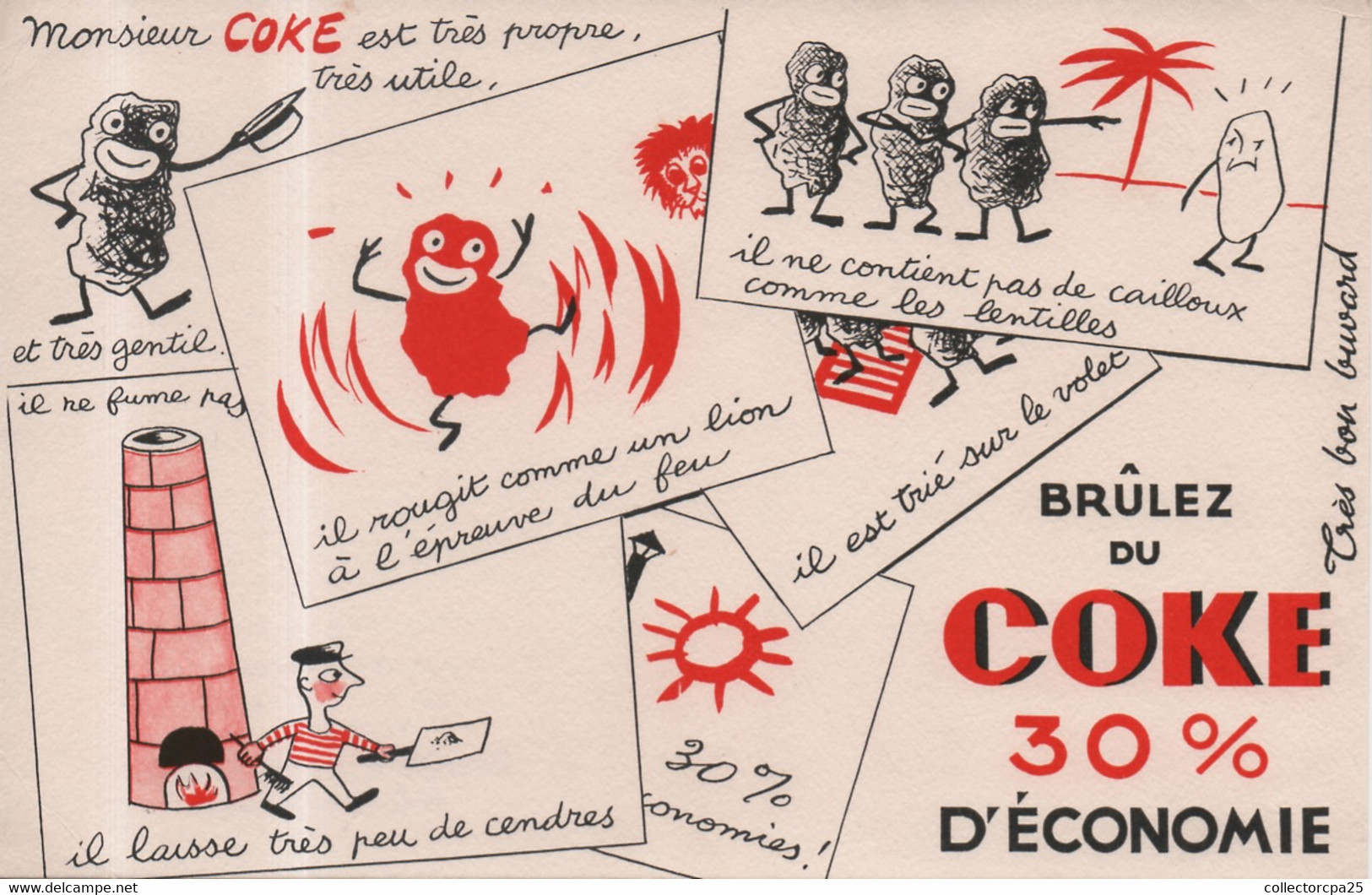 Brulez Du Coke 30% D'économie Monsieur Coke Est Très Propre Très Utile Et Très Gentil Charbon Puteaux Maison Alliot - C